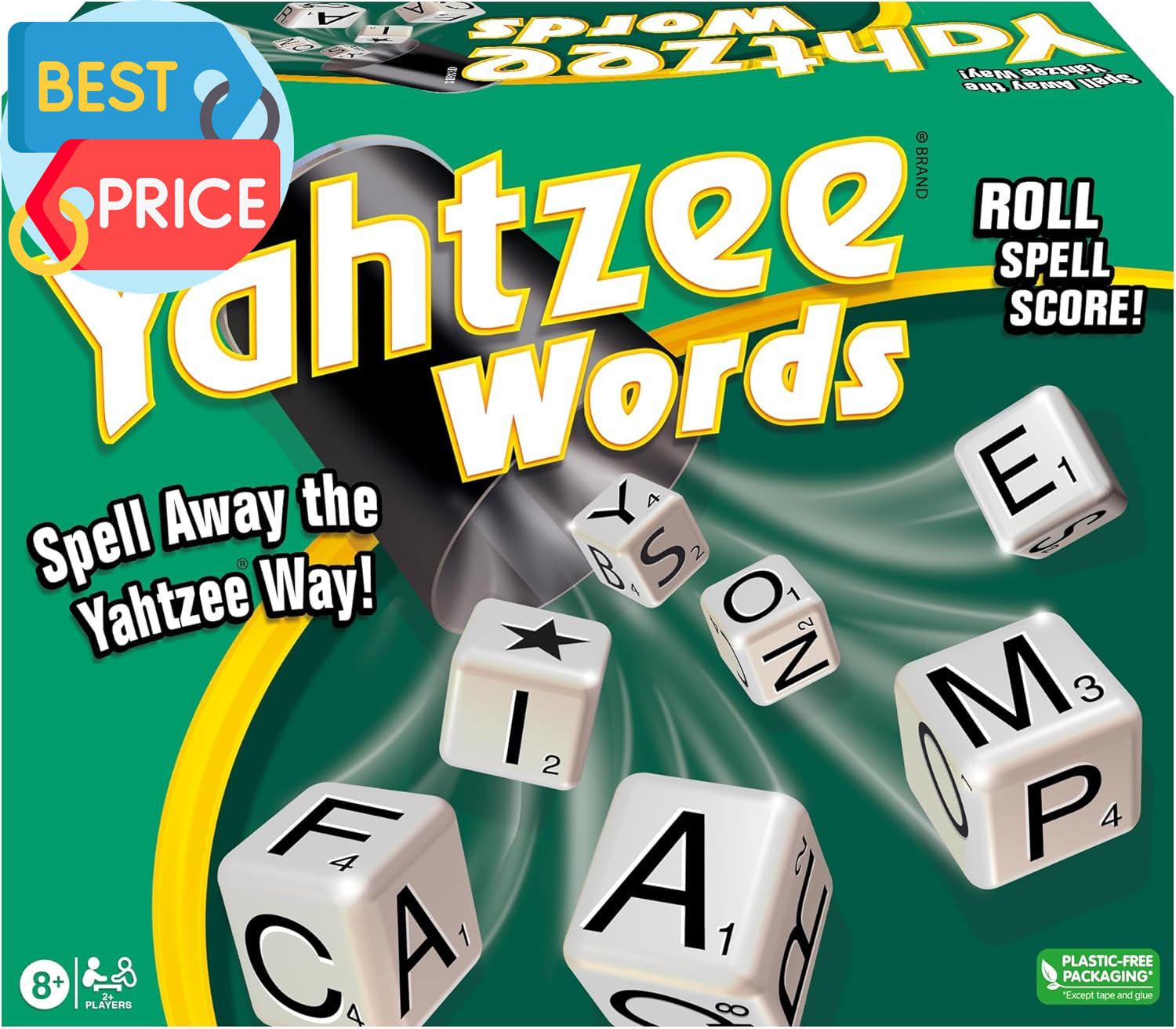 Games Yahtzee Words USA, Family Word Game Version of Yahtzee for 2 or More Playe