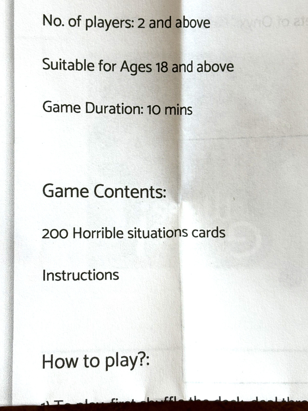 Sh*t Happens(Yes,this is a card game.)For 2+Players,18 yrs.+,200 NastySituations
