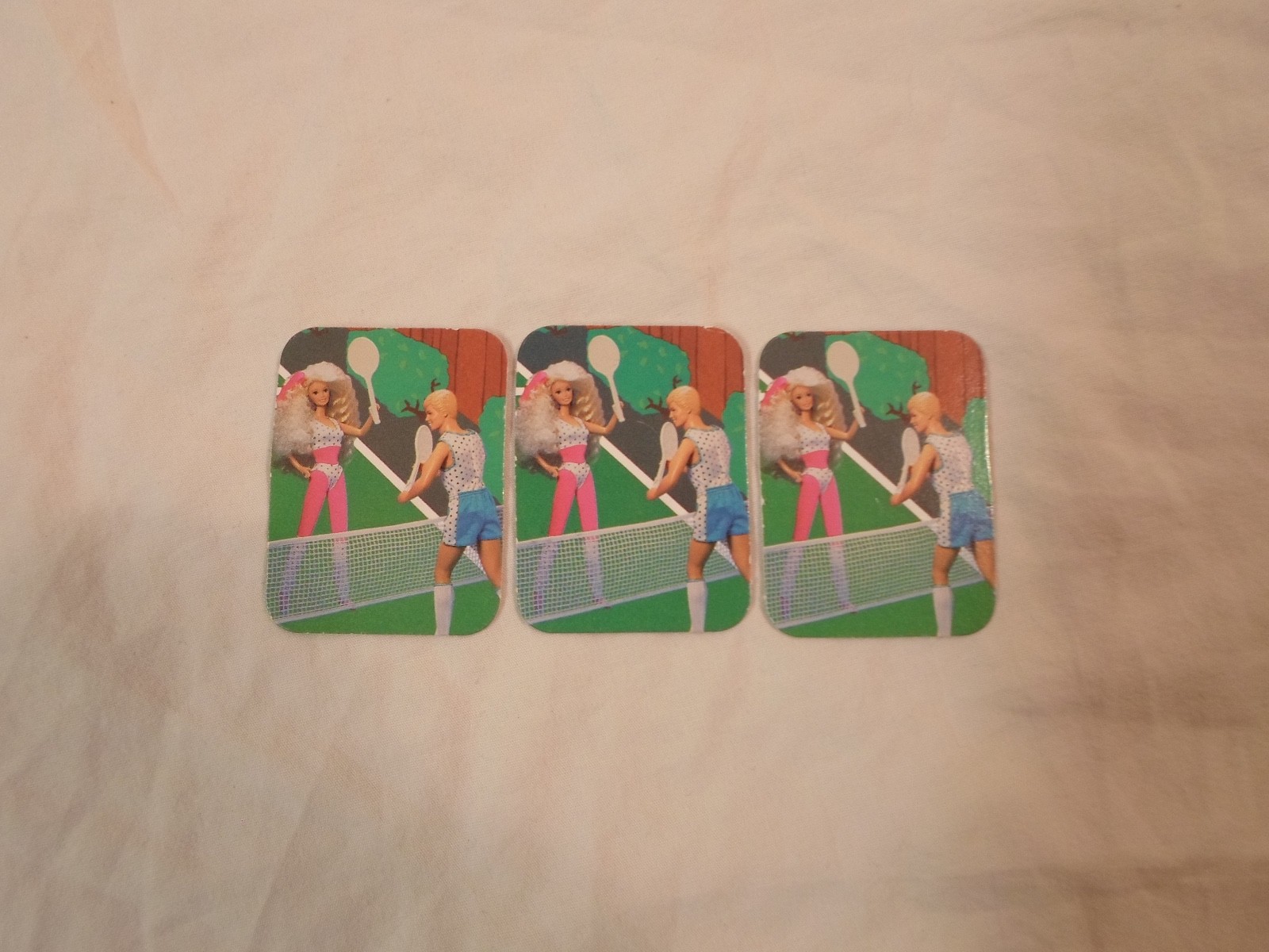 *Replacement Parts* Barbie Dream Board Game 1992 *Lot of 3 Tennis Date Cards*