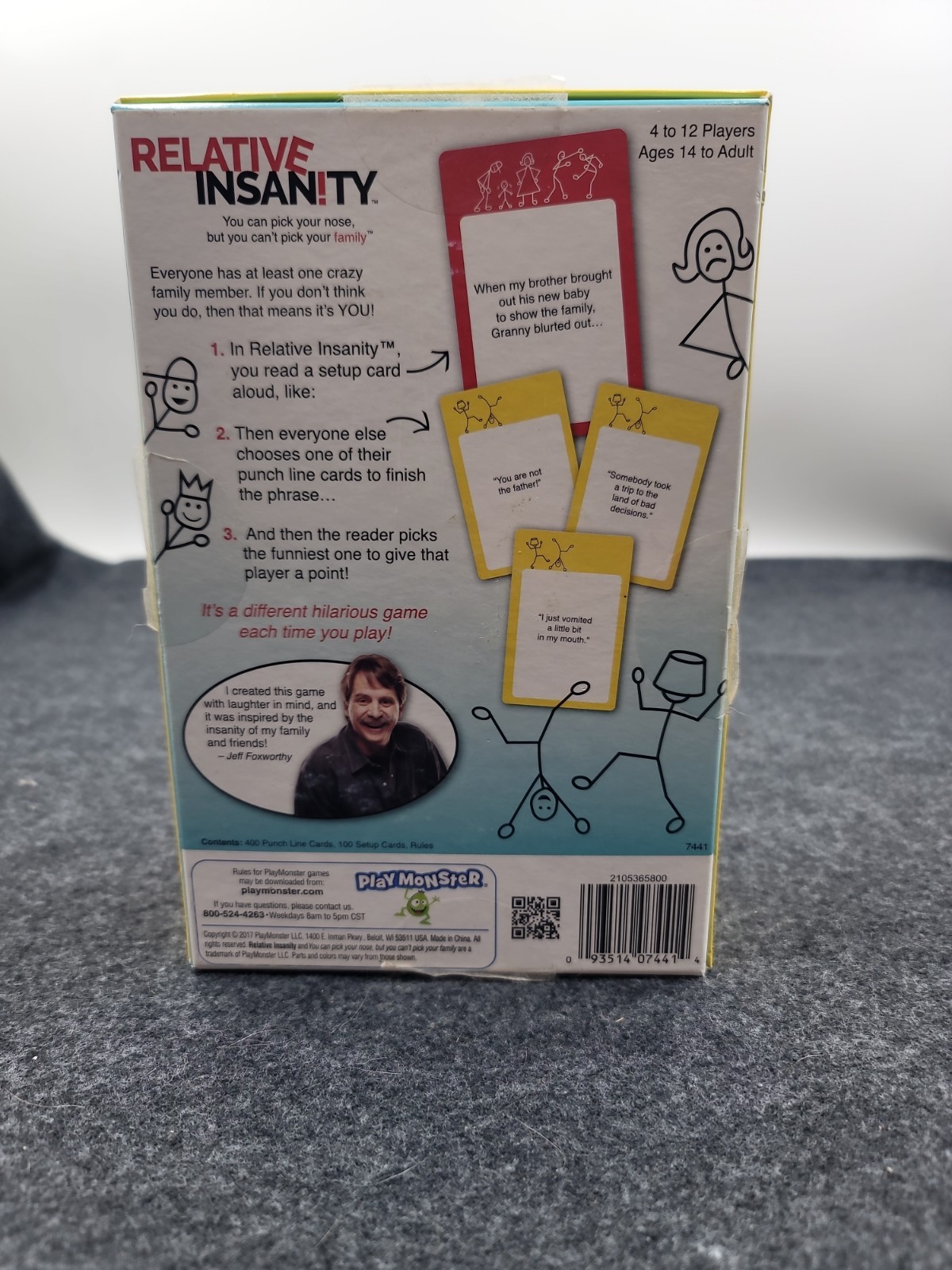 Relative Insanity Game -Jeff Foxworthy-Used Once- Family Fun- Game Night