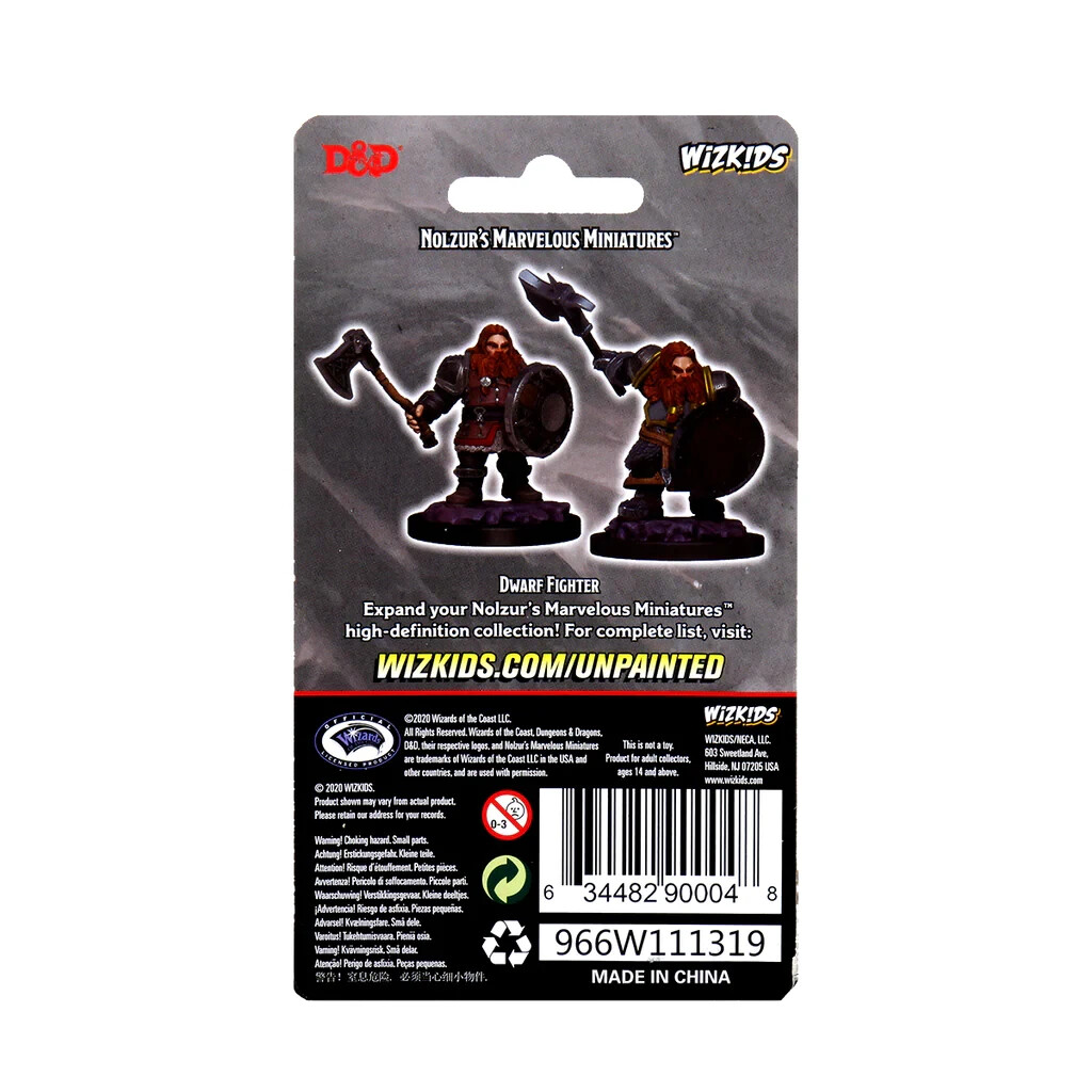 DUNGEONS & DRAGONS MARVELOUS MINIATURES ~ DWARF MALE FIGHTER