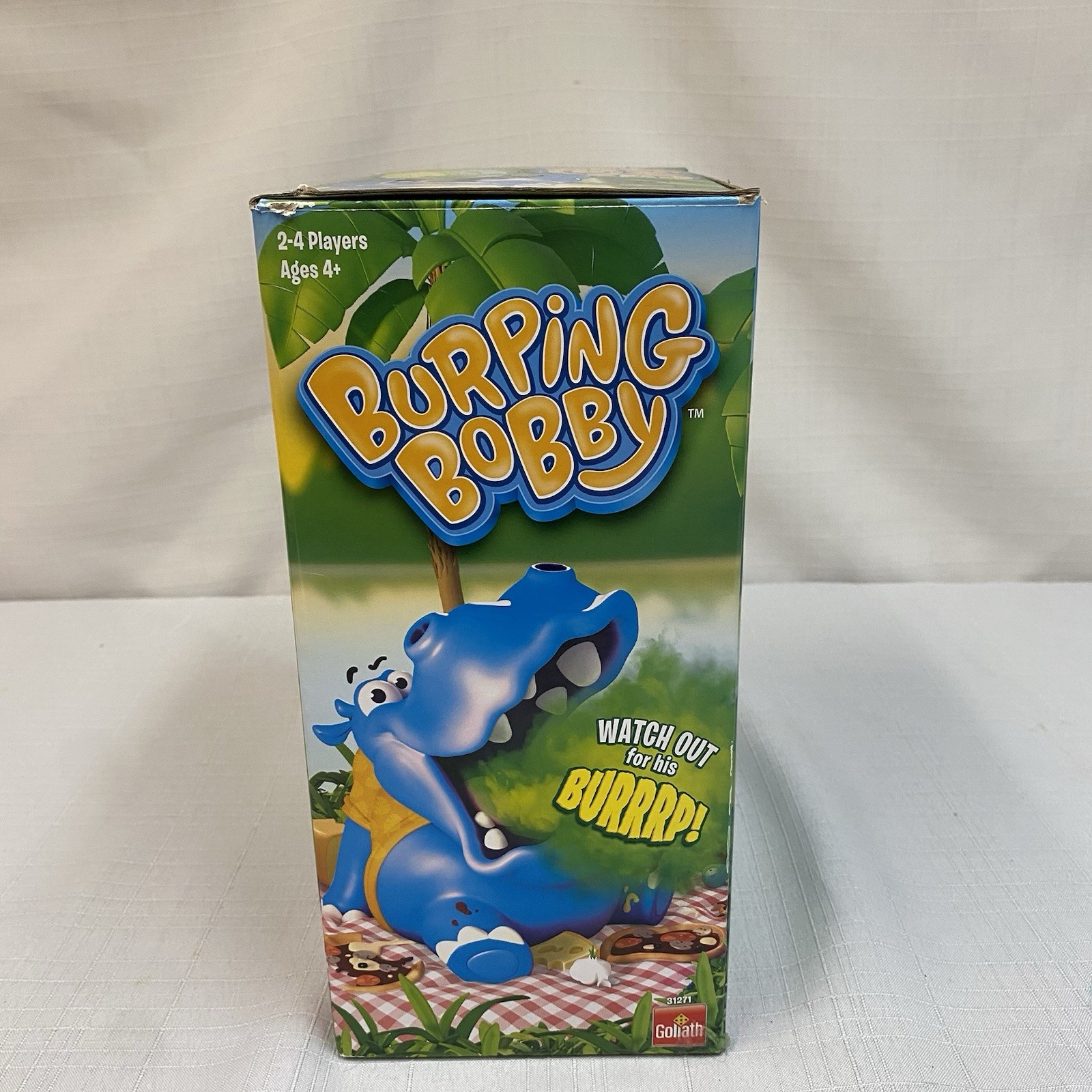 Burping Bobby Hippo Game by Goliath 2-4 Players, Ages 4+ New Batteries READ