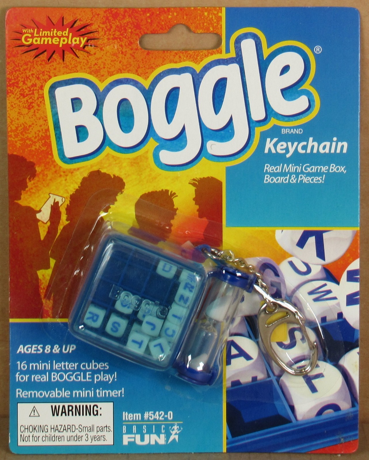 Mini “Boggle” Game Keychain by Hasbro/Basic Fun 2005 NIP