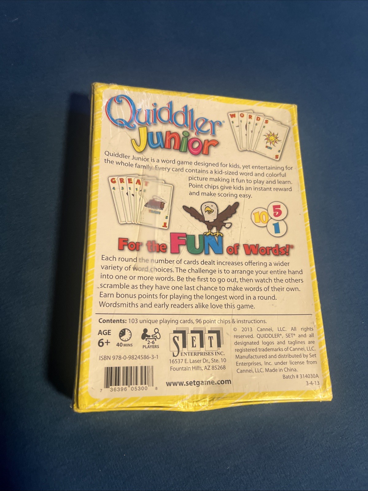 Quiddler Junior Set Enterprises Inc Game New Sealed Set Enterprises