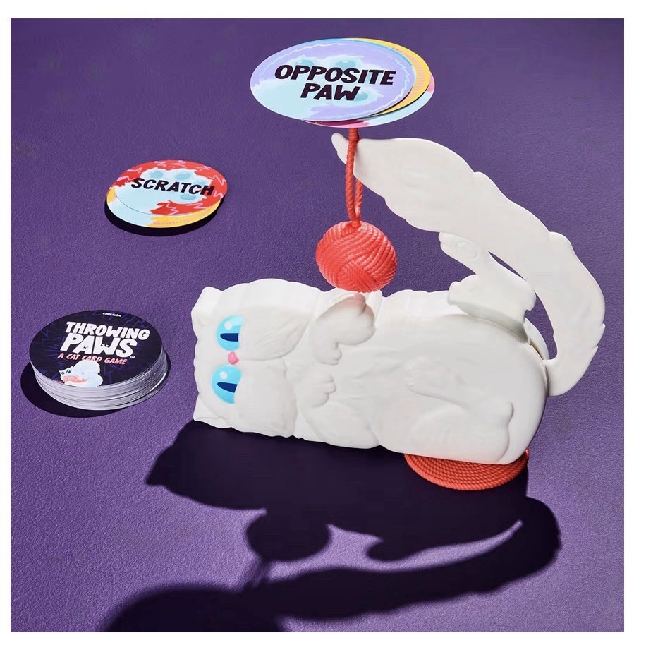 Hasbro Gaming Throwing Paws: A Cat Card Game Fun Skill and Action Card Games f