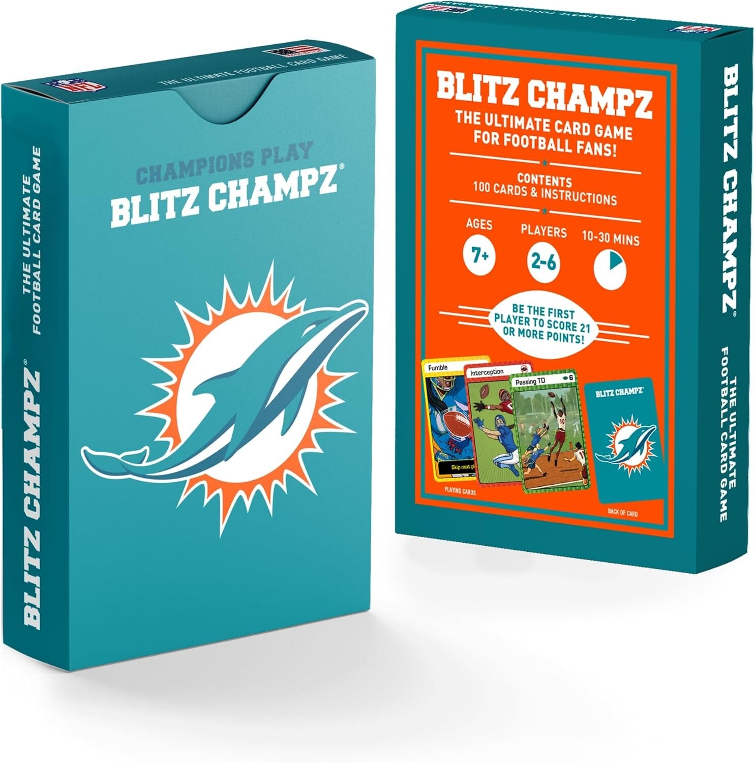 NFL Champions Play MIAMI DOLPHINS Blitz Champz Card Game New/Sealed USA