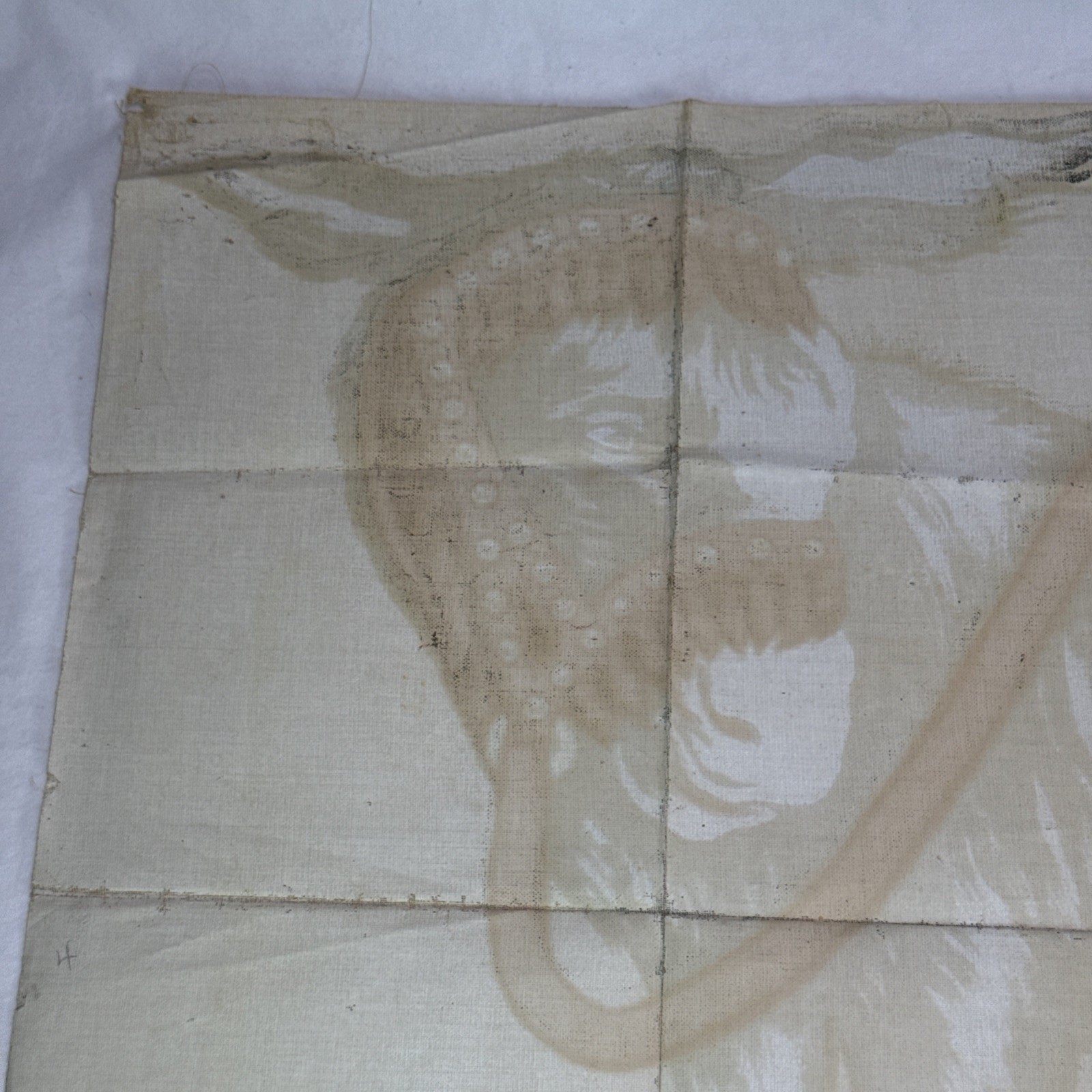Antique Pin The Tail On The Donkey Party Muslin Game Saalfield Publishing Co.