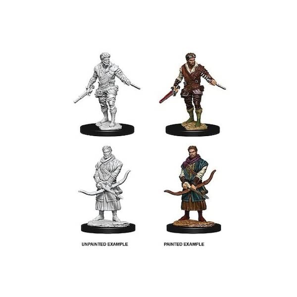 D&D Nolzur’s Marvelous Miniatures – Male Human Rogue 6 inches, Black