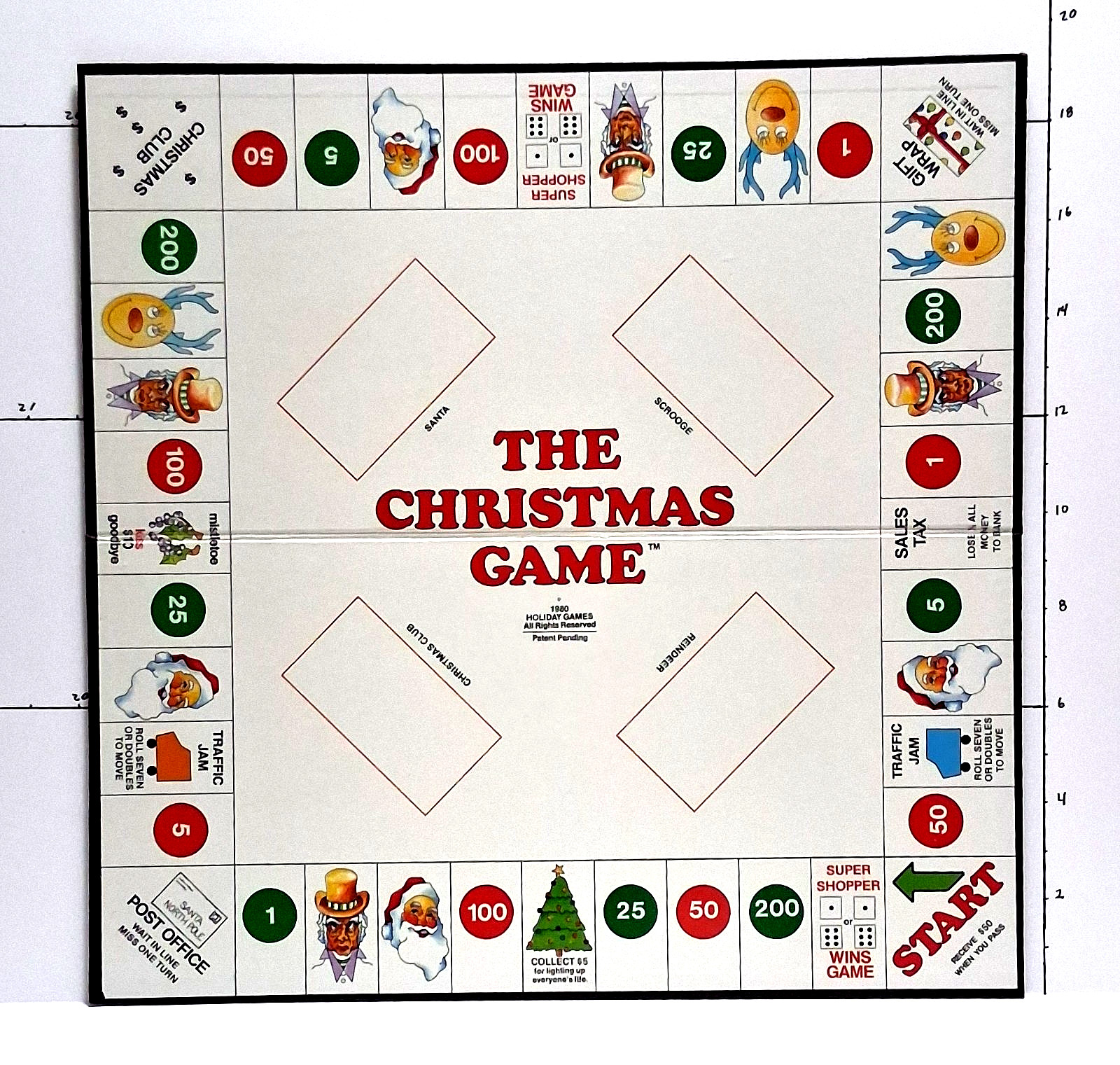 Christmas Game ~ Holiday Games 1980 ~ Used ~ Missing One Easy to Replace Piece