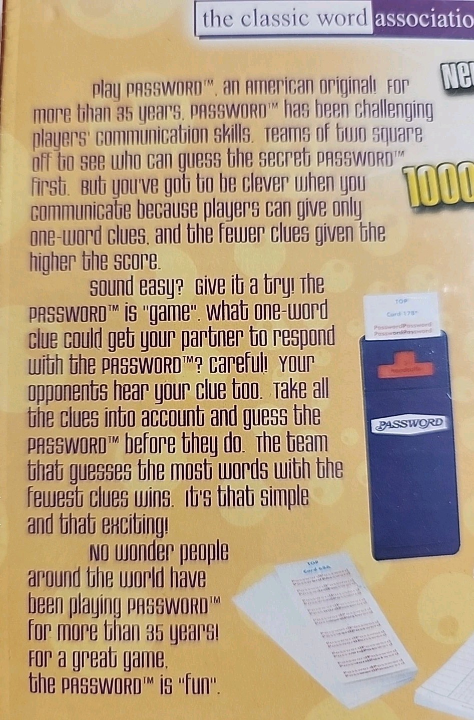 PASSWORD Endless Games 2008 Quick Picks 5th Edition — New in Box
