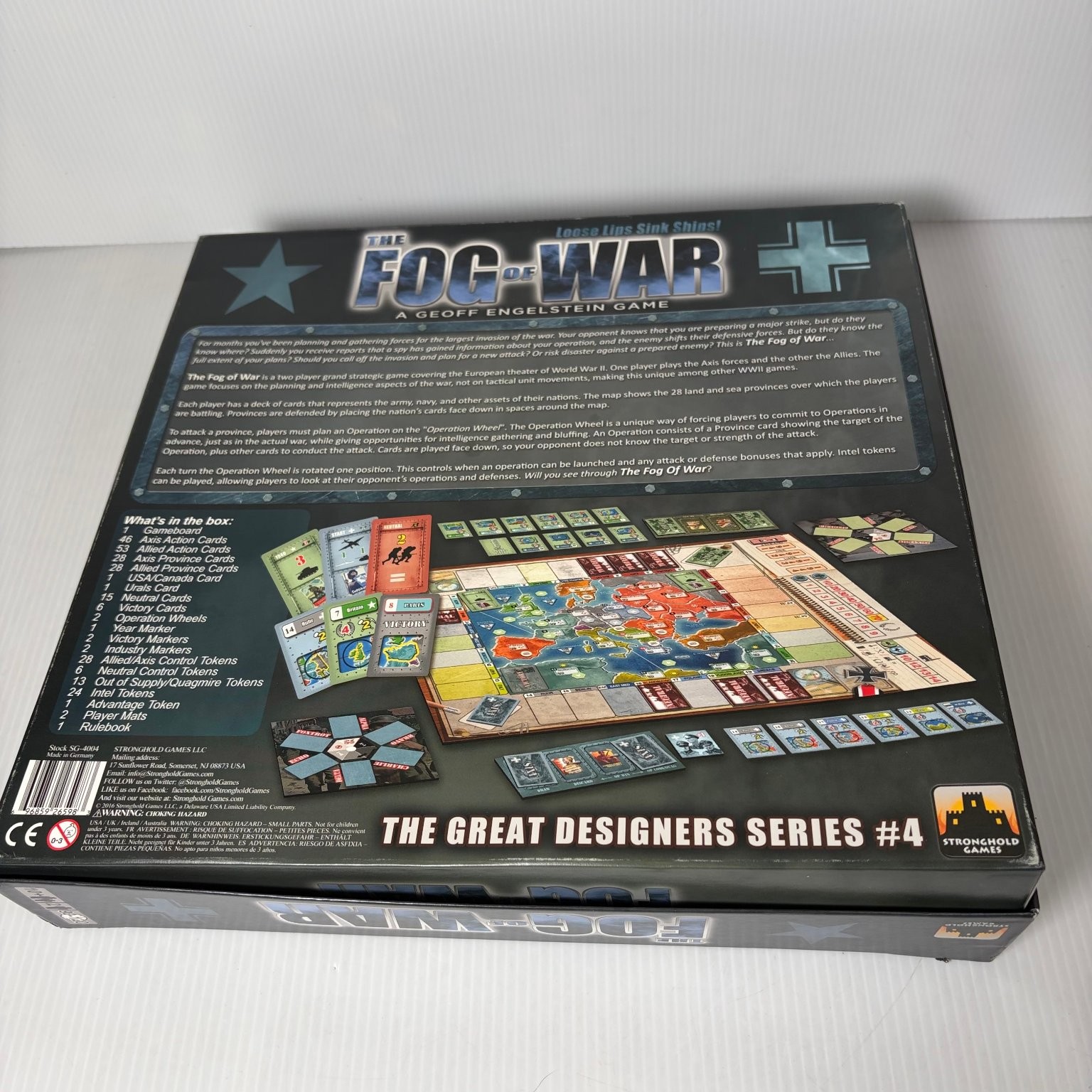 The Fog of War Stronghold Games Board Game 2 Players Ages 10+ WWII Strategy 2016