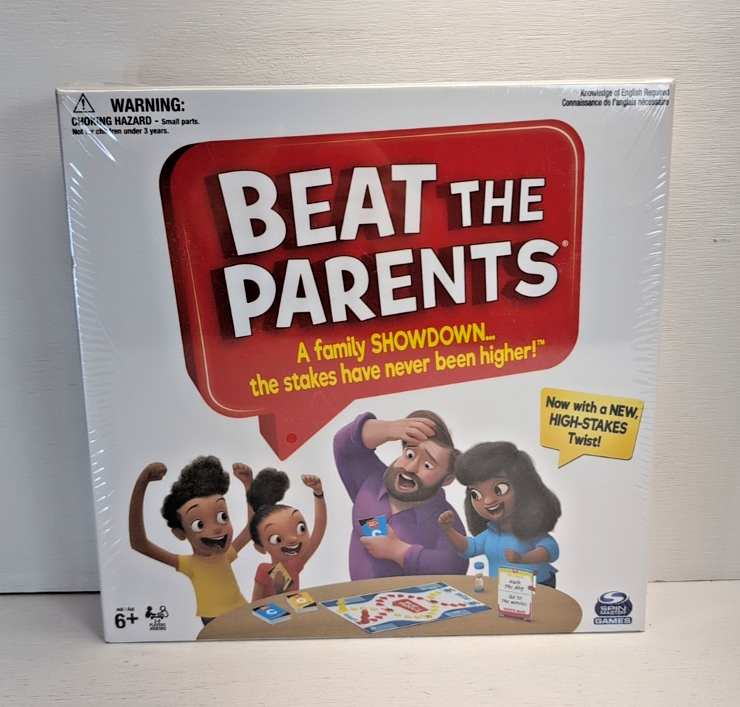 SPIN MASTER GAMES BEAT THE PARENTS FAMILY TRIVIA GAME KIDS VS ADULTS AGES 6+
