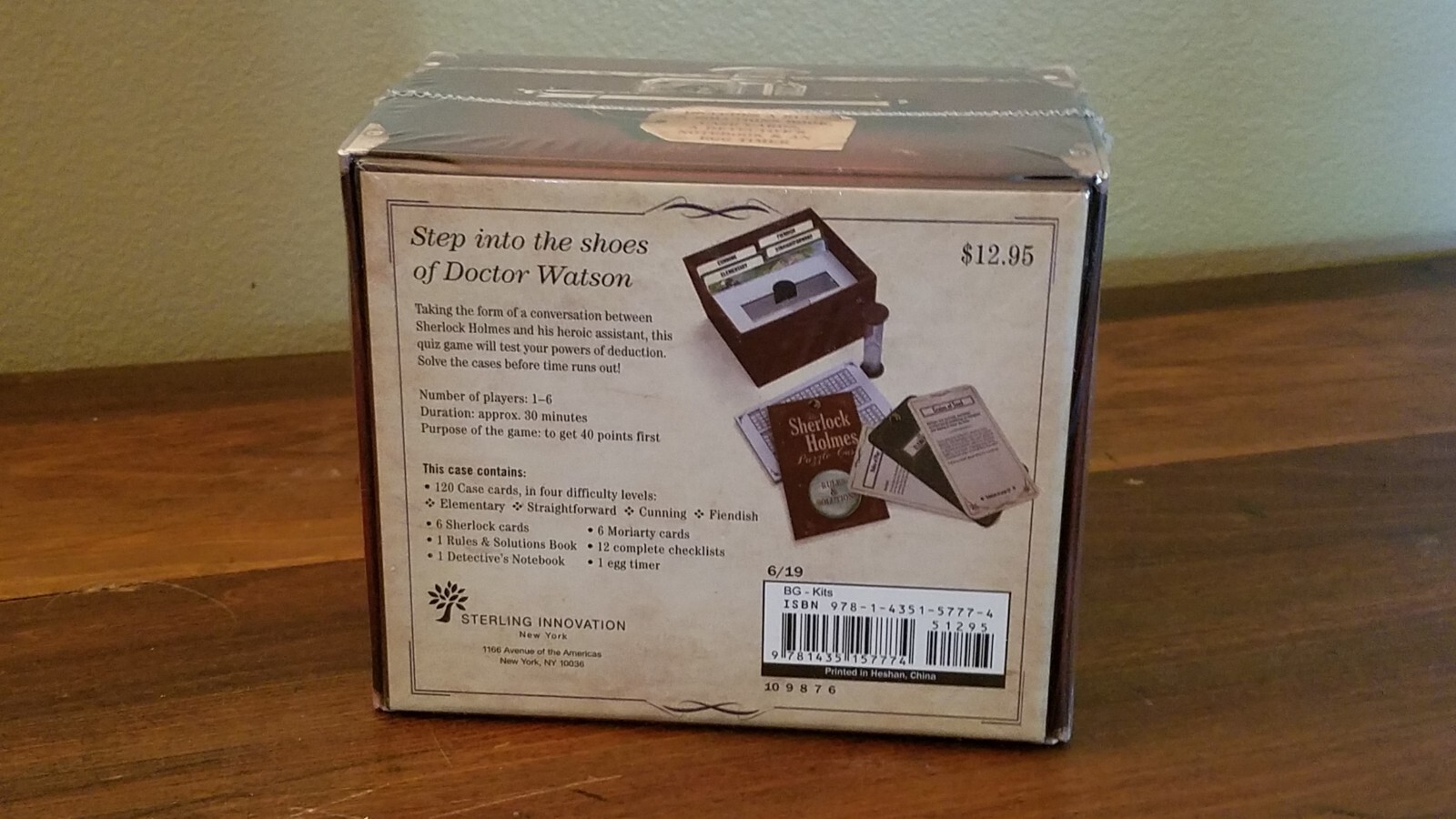 New Sterling Innovation Sherlock Holmes Puzzle Case Detective Game Sealed