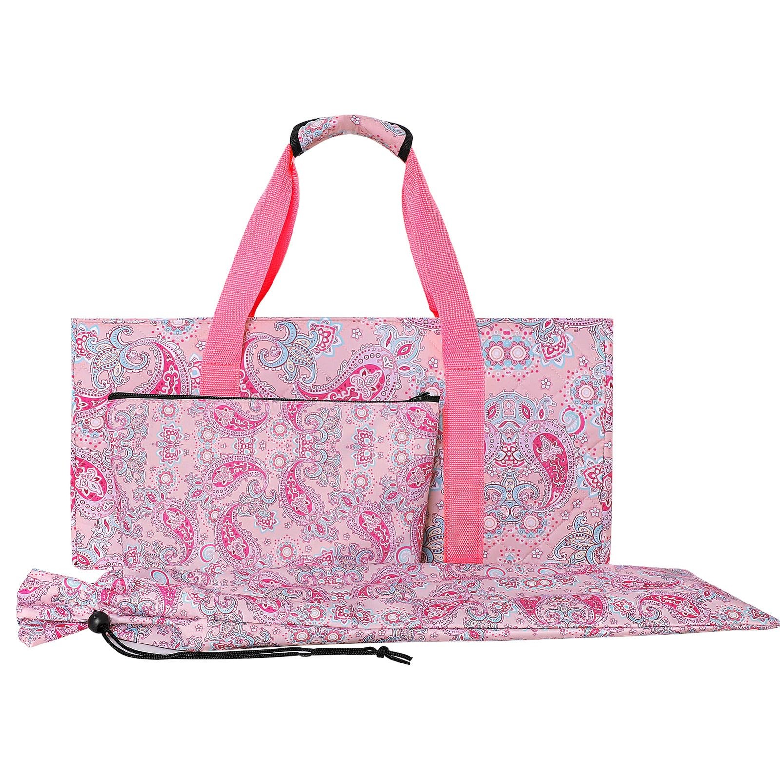 Empty Mahjong Bag,Thickened Pink Printed American Mahjong Game Set, Tiles Bag…