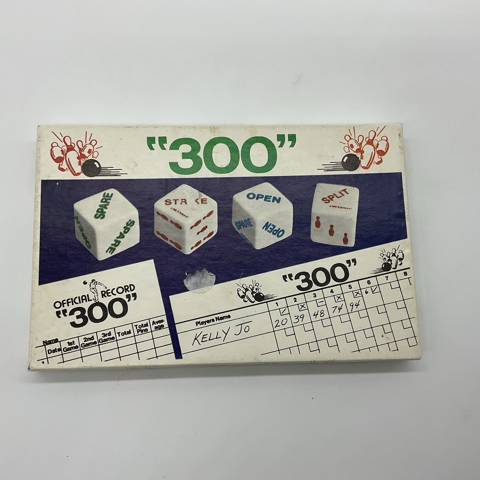 “300” Bowling Dice Game 1979 J. Messina Duluth MN Vintage RARE Complete