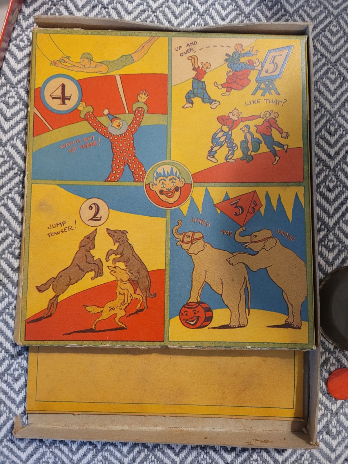 Vintage Winkey Winks No. 54 Transogram Clown Toss Board Game w/ Original Box