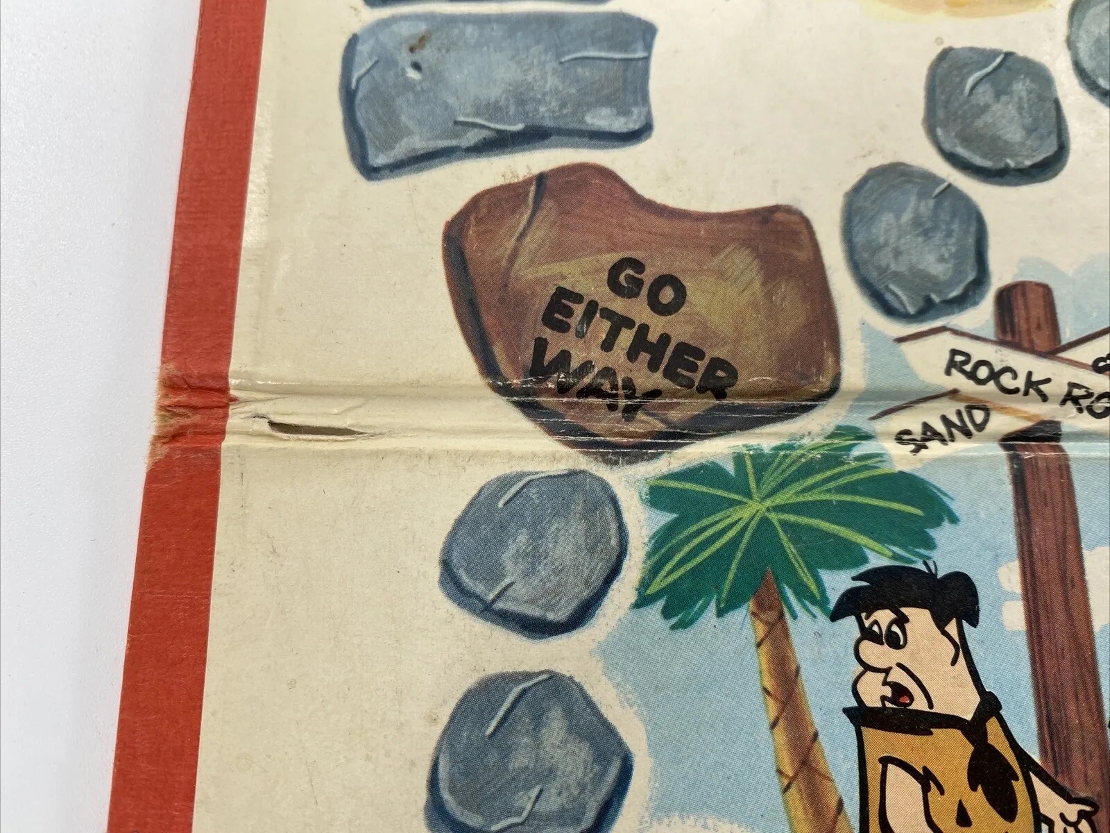 Flintstones Board Game Milton Bradley 1971 Messed Up Vacation GAME BOARD ONLY