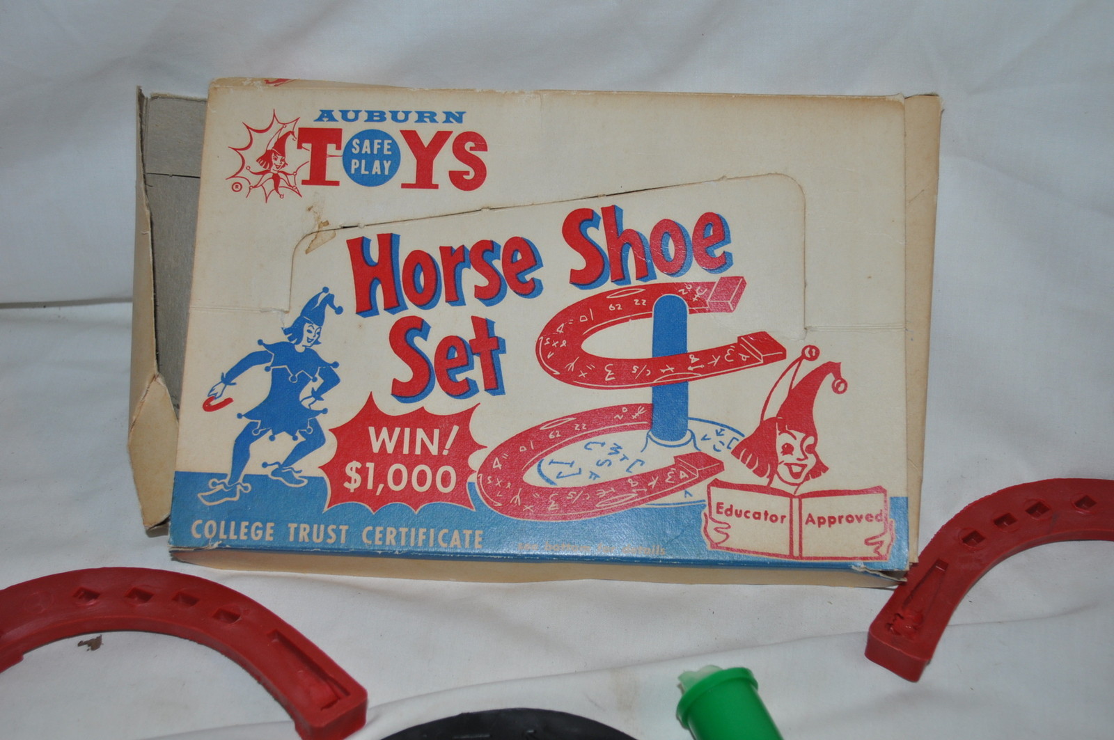 1964 AUBURN WESTERN BRANDED HORSESHOE COMPLETE SET IN BOX VINTAGE USA MADE GAME