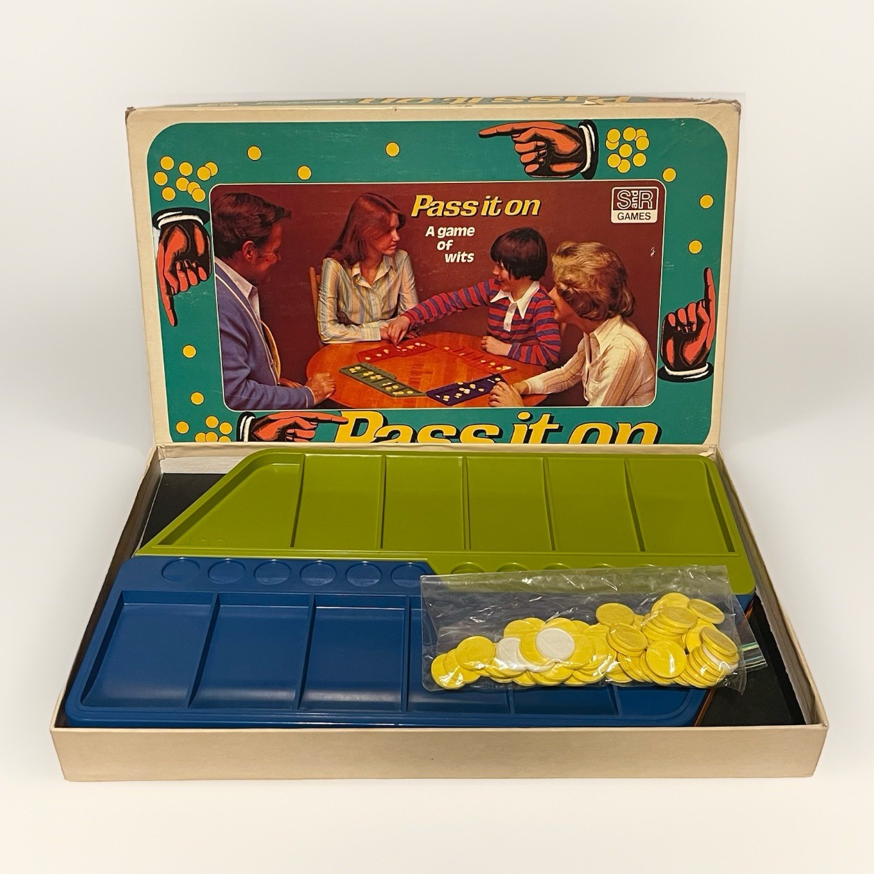 Vintage Selchow & Righter 1978 Pass It On Family Game of Wits Complete