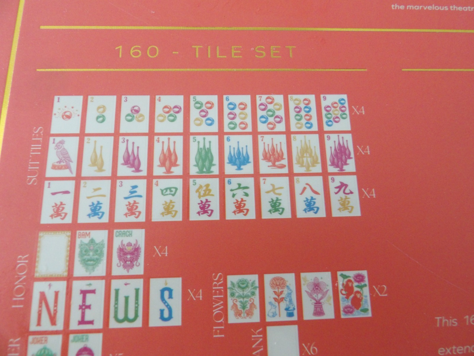 Maison Lude Cirquejong Mahjong Tiles 160 Piece Set with Carrying Case