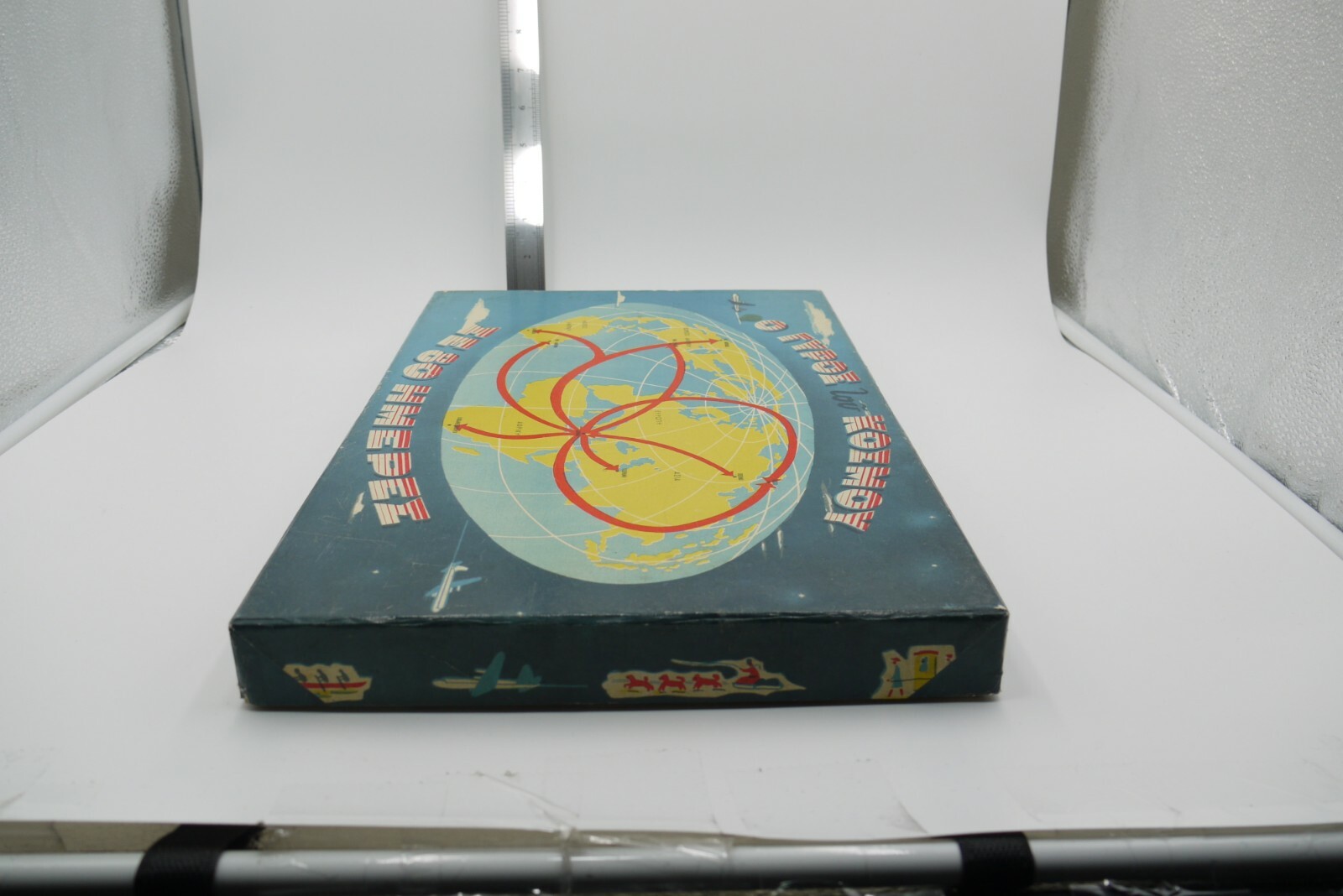 Vintage 60’S AROUND THE WORLD IN 80 DAYS GREEK Board Game COMPLETE