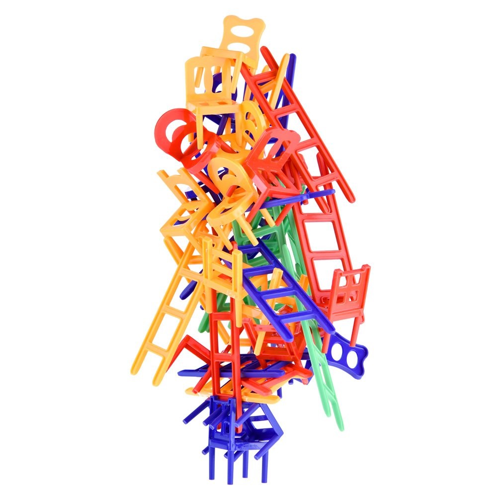 Exciting Stacking Balancing Game With 24 Chairs And 20 Ladders For All Ages