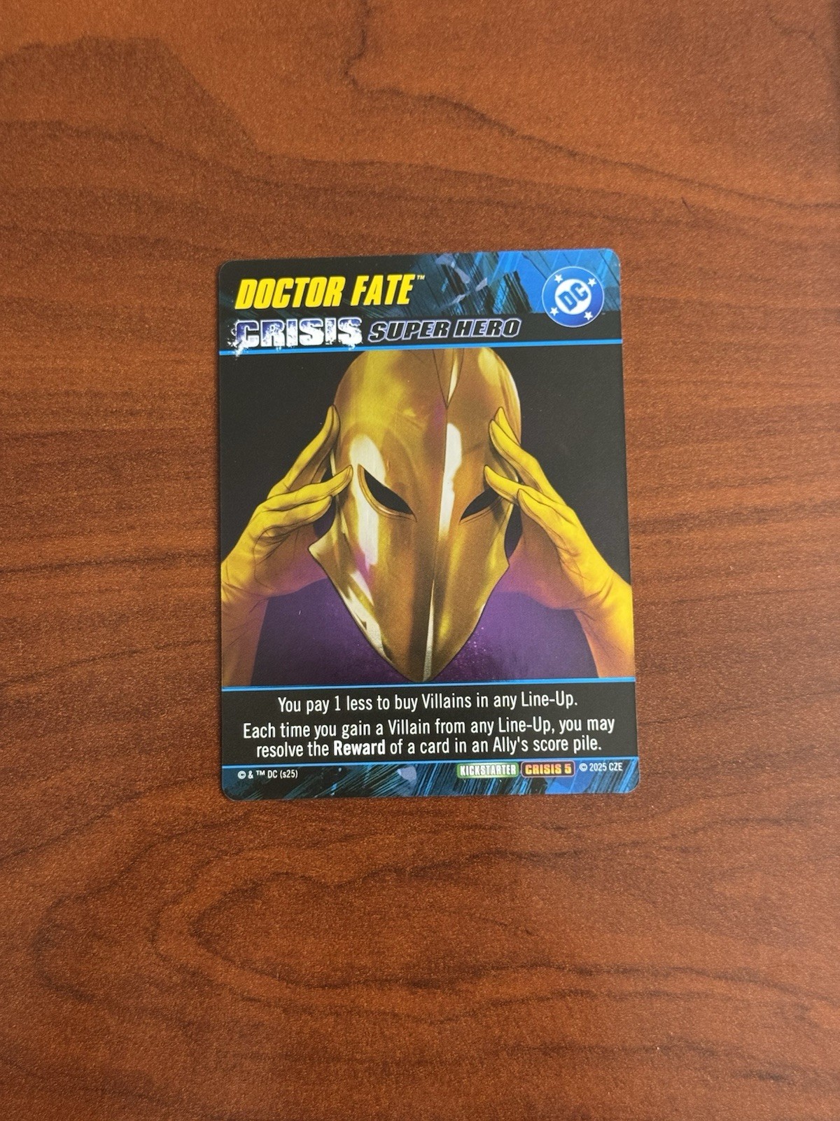 DC Deck-Building Game Kickstarter Crisis 5 Super Hero Foil Doctor Fate Promo