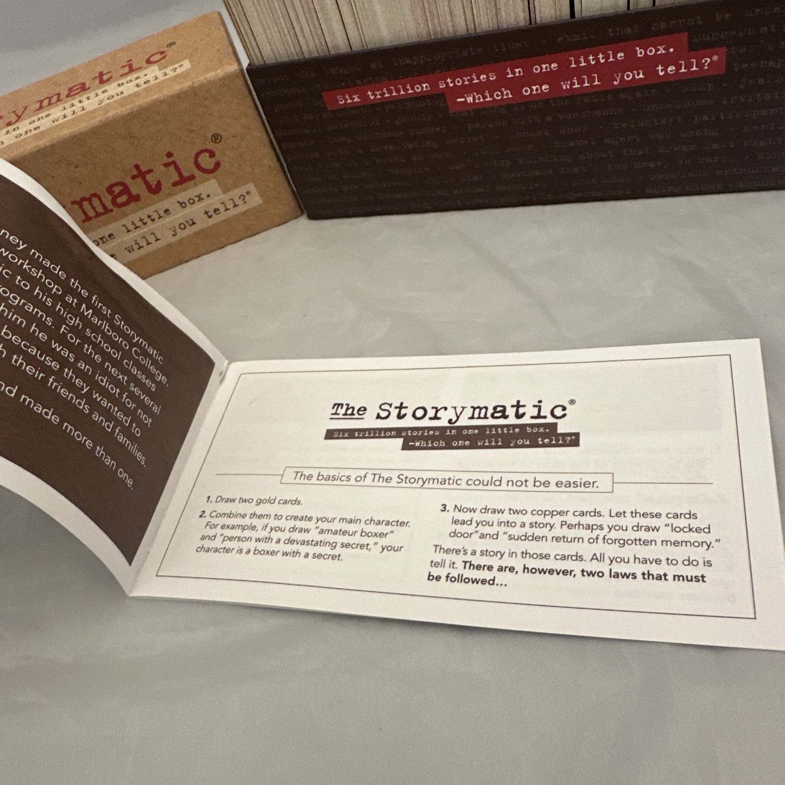 The Storymatic Game 2004 Six Trillion Stories Writing Prompt Teaching Tool USA