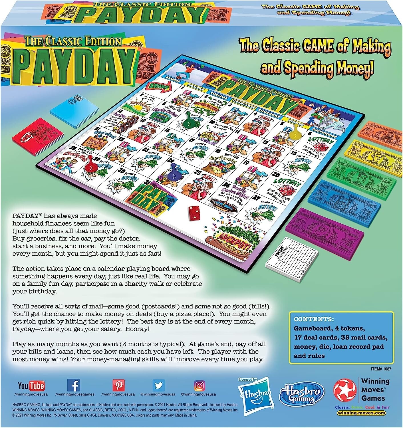 PAYDAY Board Game – Family Game Night Kids & Adults Original Retro Classic