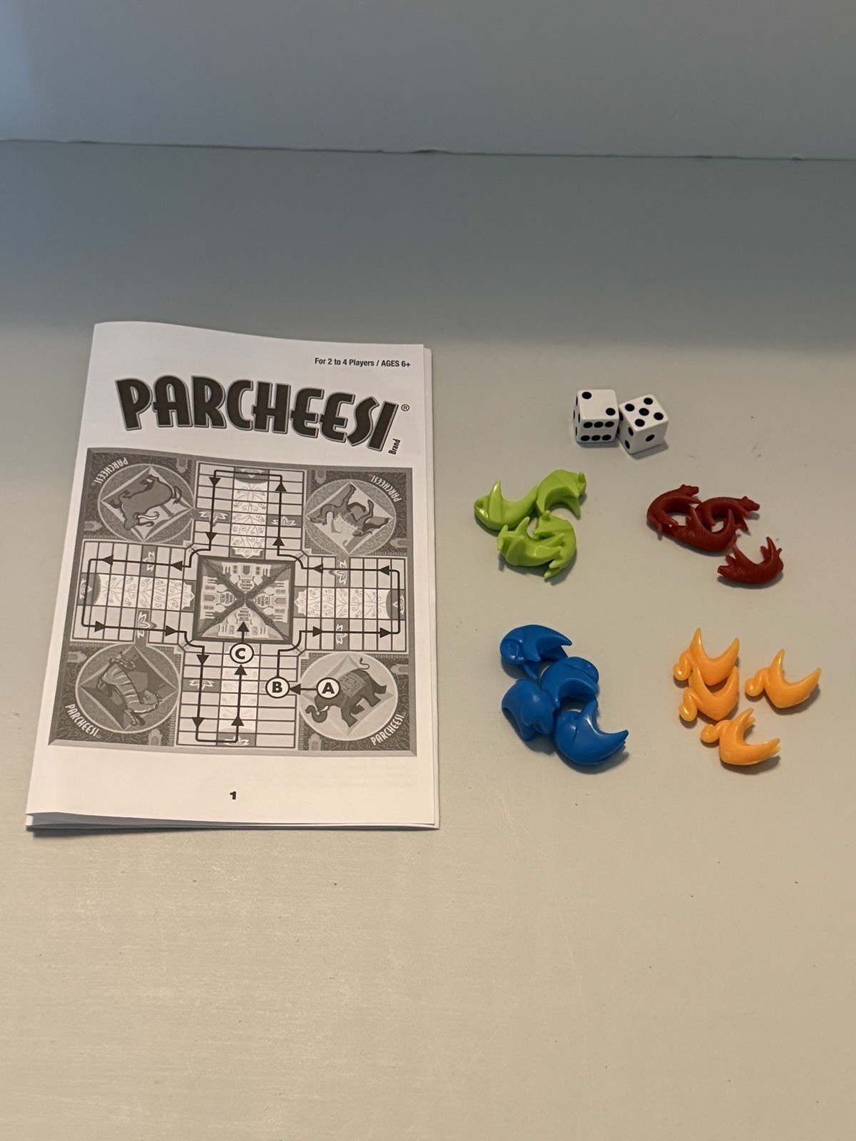 Parcheesi The Classic Game of India Milton Bradley Board Game 100% Complete 2009