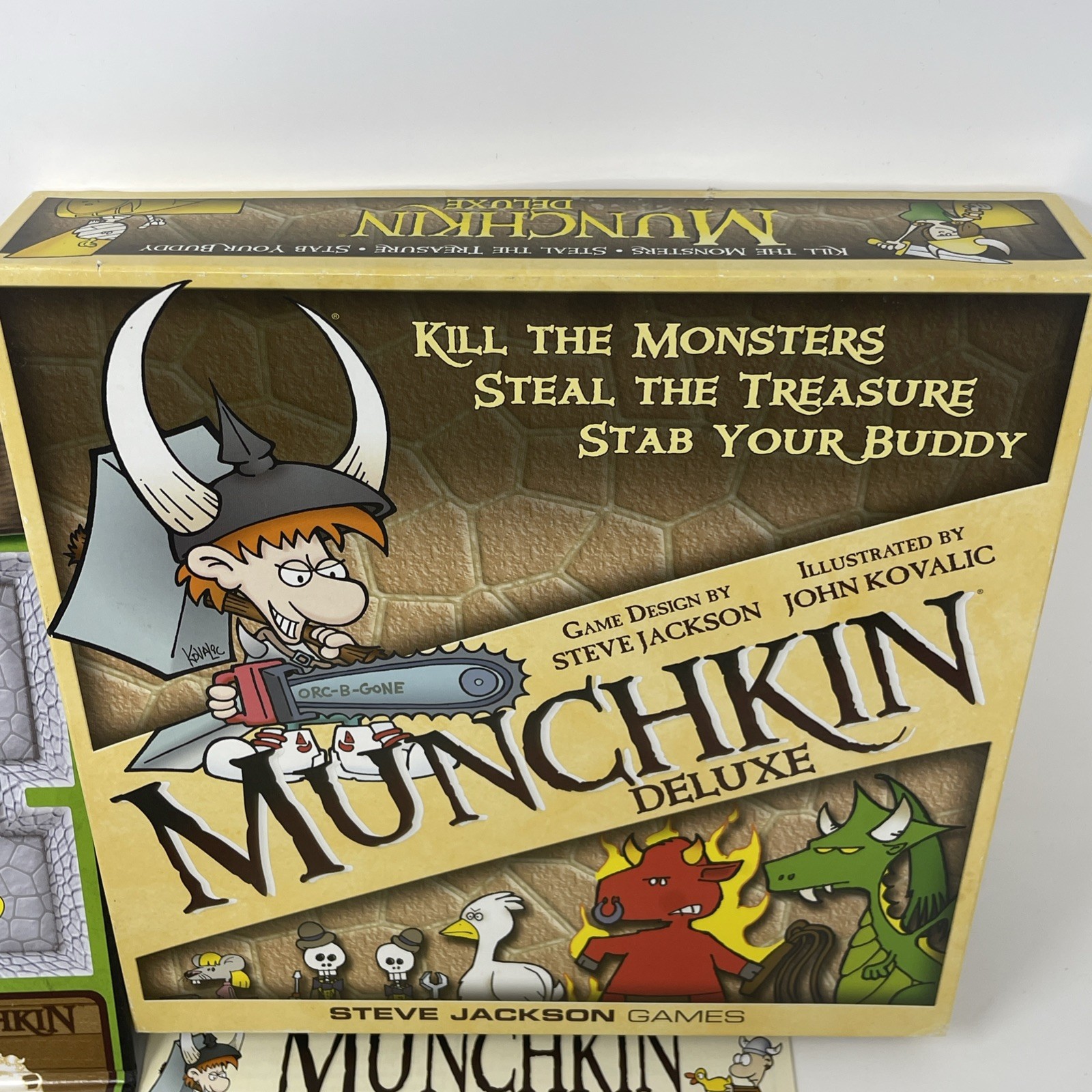 Munchkin Deluxe Board Game Steve Jackson Games EUC 1483 Complete Origins Award