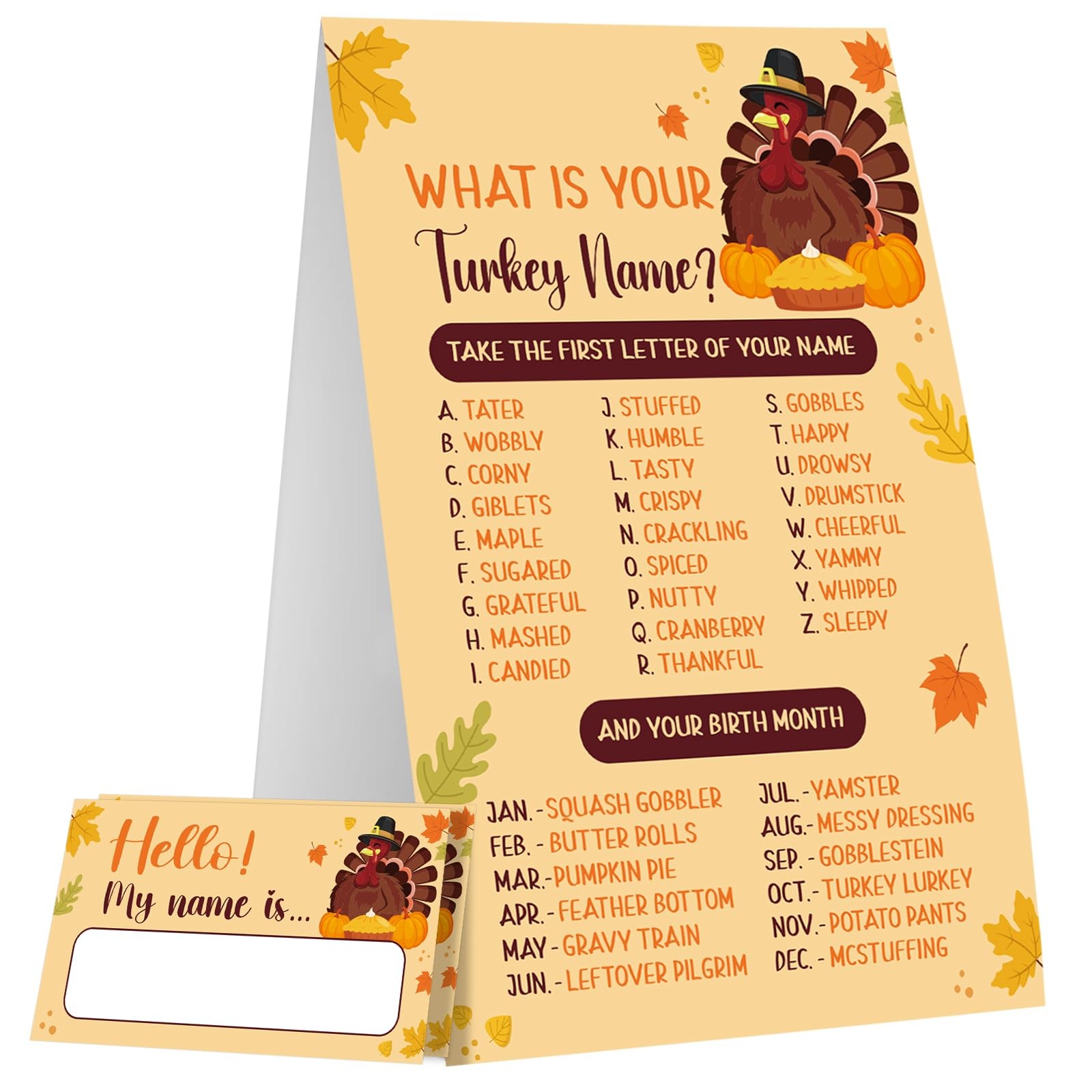 Thanksgiving Games for Family Adults Office Large Groups Orange, Red, Brown