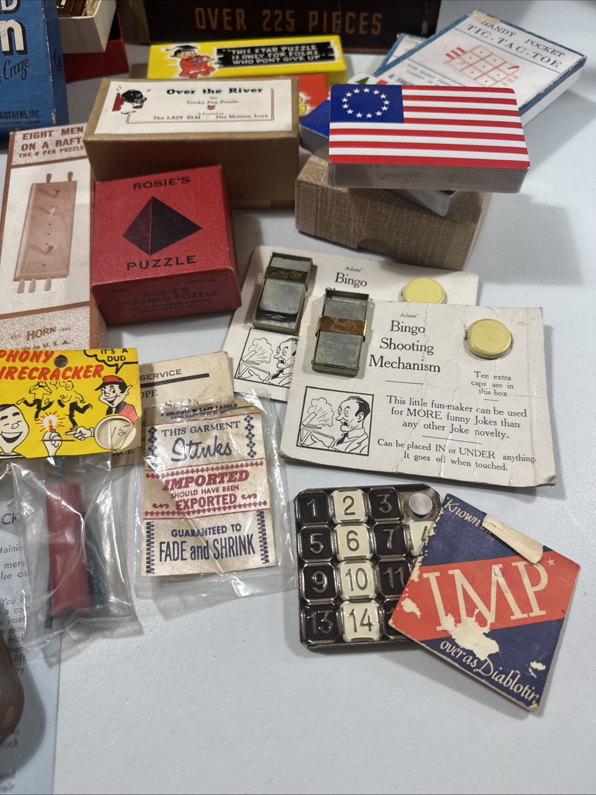 Vintage Pre-1950s Gags Pranks Puzzles Games Lot Of 45 Pieces