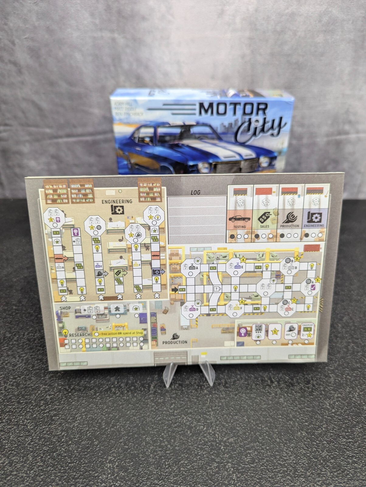 Motor City (Board Game) 25th Century Games Pinchback Riddle roll write COMPLETE