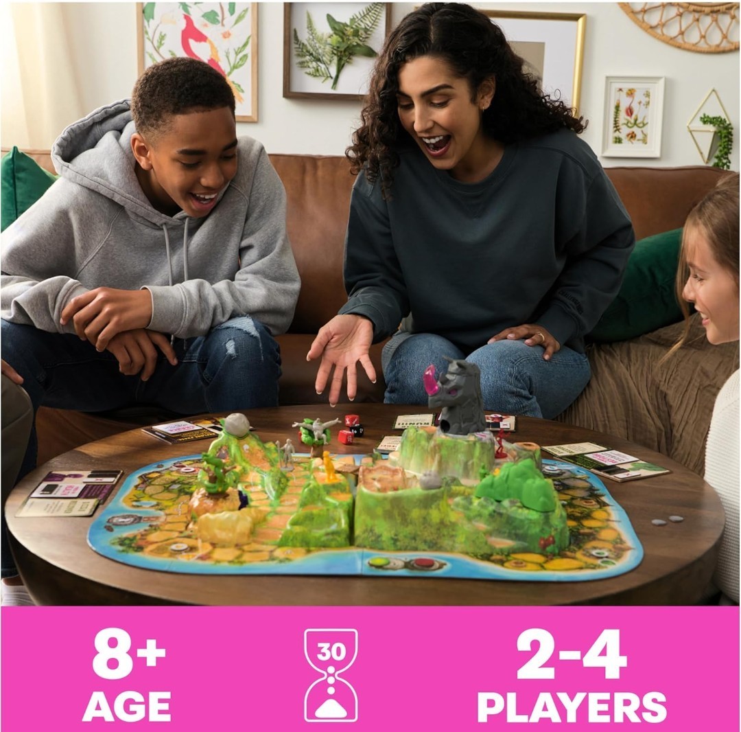 Jumanji Stampede Cooperative Board Game, 3D Adventure Game, Family Game