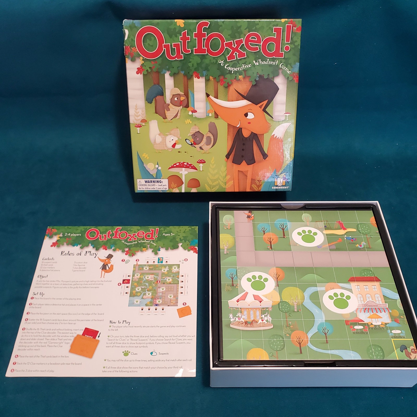 Outfoxed! Board Game 2015 Family Cooperative Whodunnit Gamewright