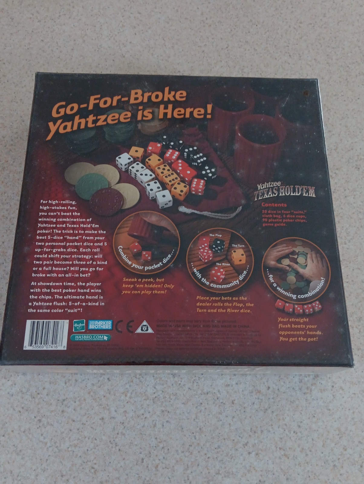 Yahtzee Texas Hold’em Poker Style Dice Game Hasbro NIB / SEALED