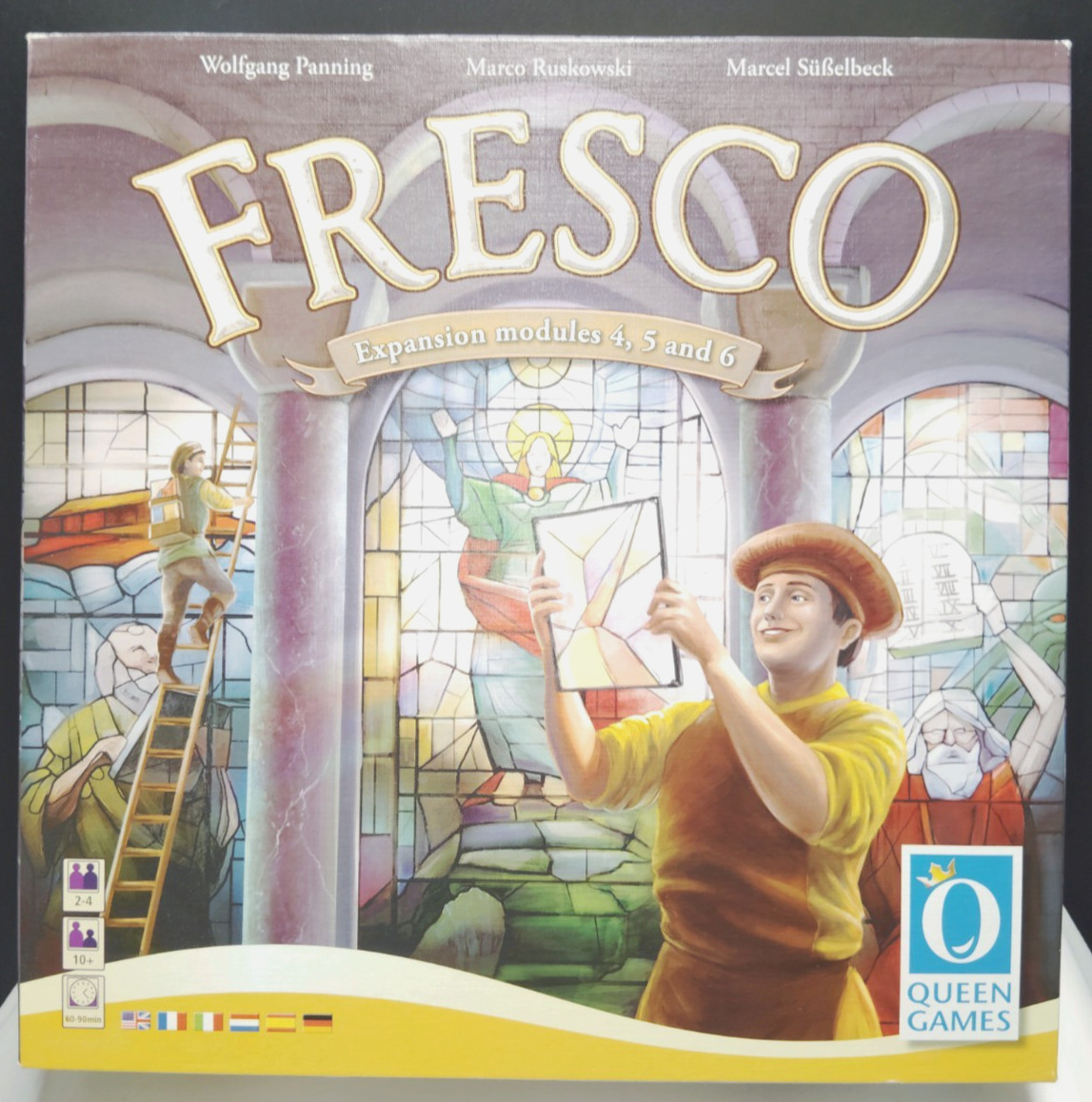 Fresco Queen Games 2010 Board Game Complete Mostly Unpunched 2010 DSP Winner