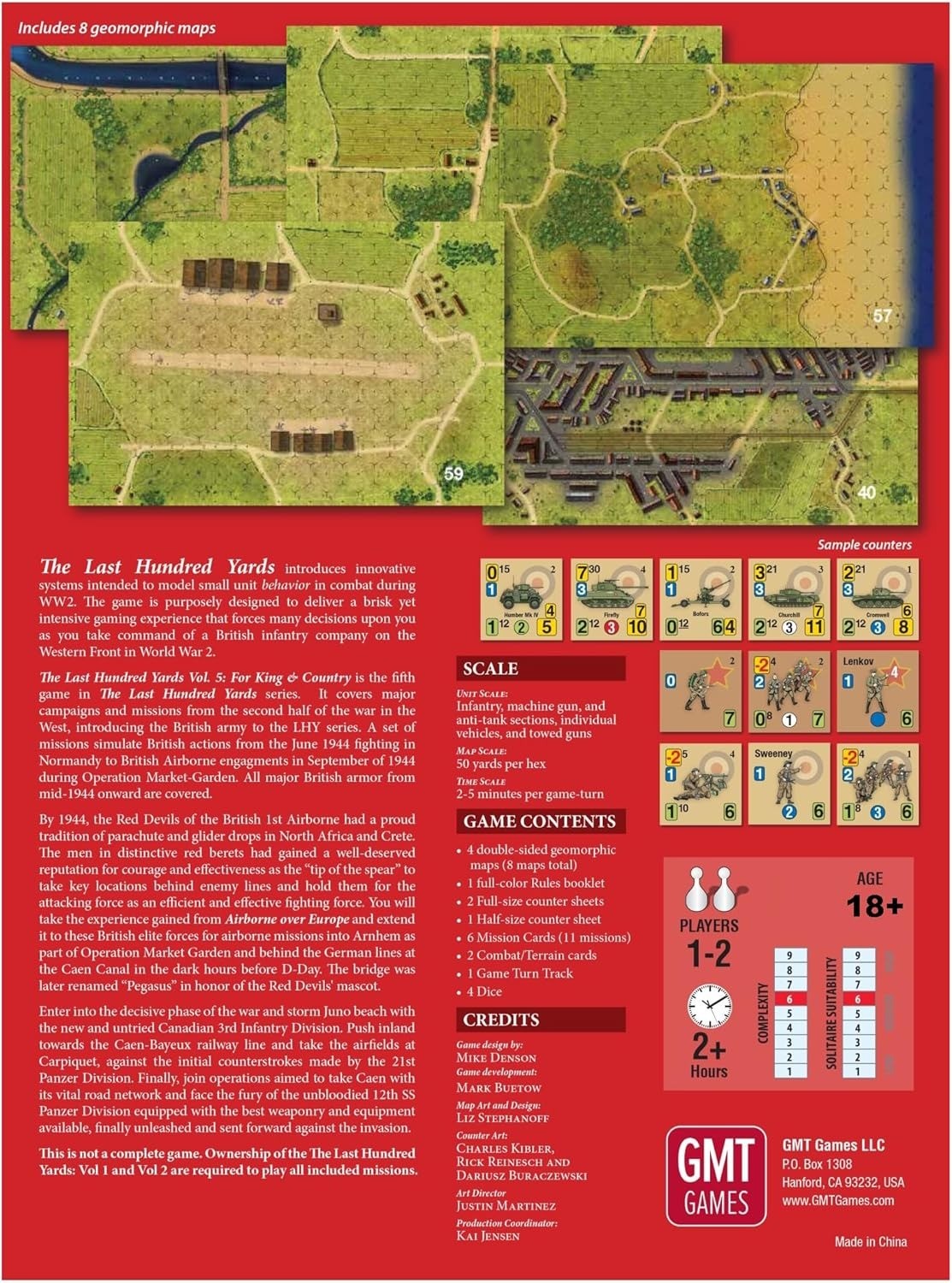 GMT Games The Last Hundred Yards Vol 5: For King & Country GMT 2501