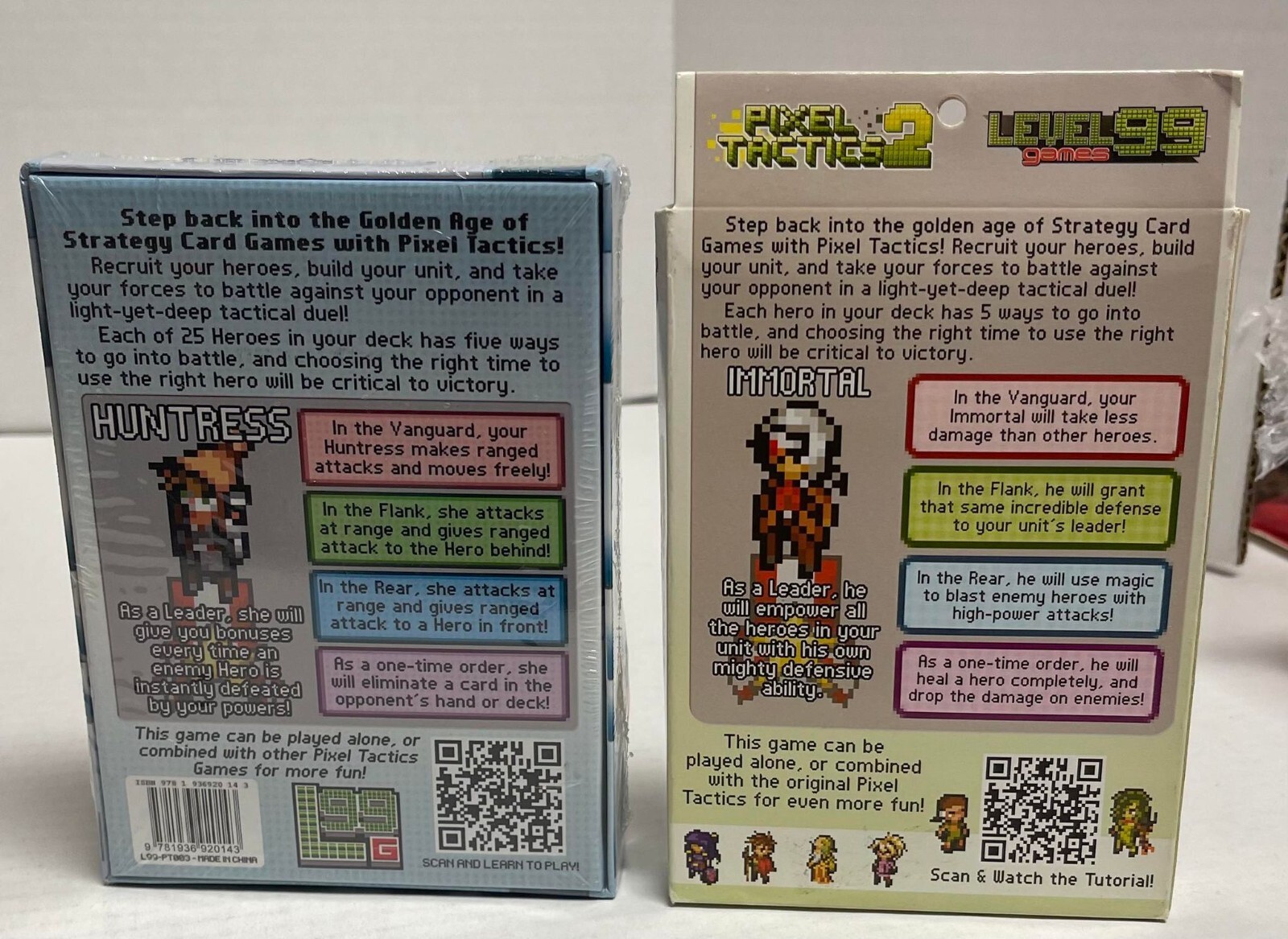 Pixel Tactics Lot of 3 sets – 2 & 2 x3 SEALED Level 99 Games Tactical Card Game