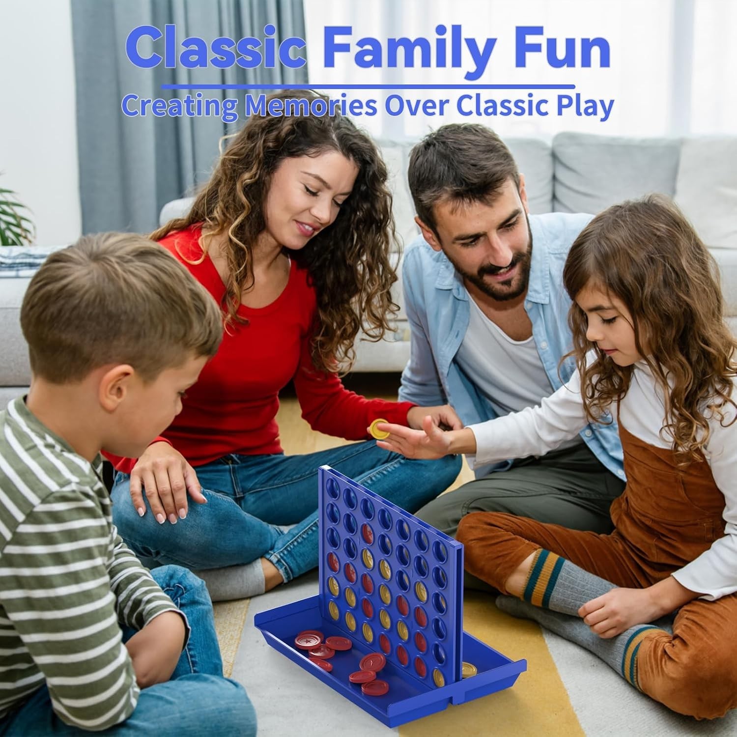 Medium Size 4 in a Row Game for Kids Ages 3+, Classic Family Board Game for K…