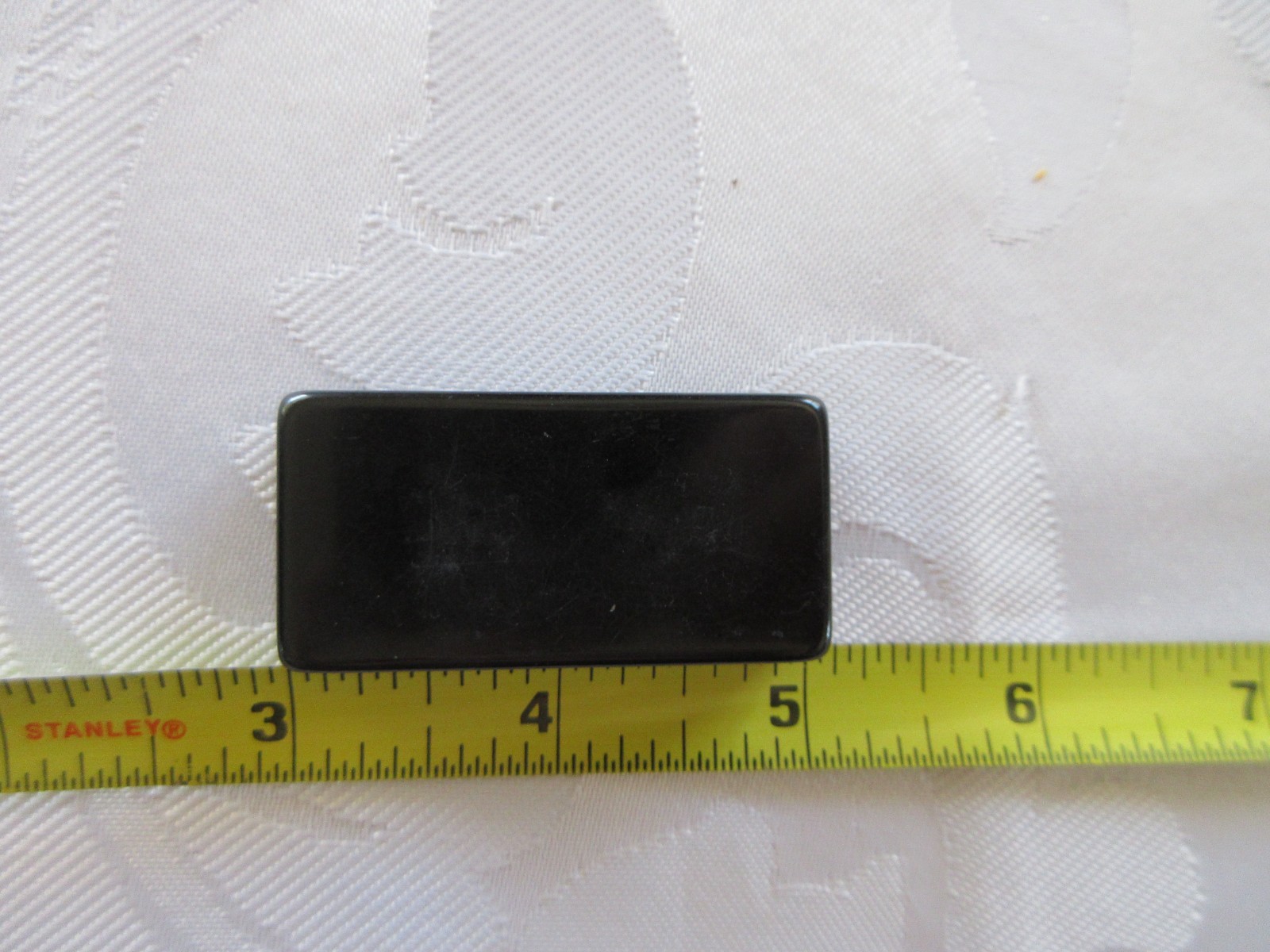Vtg Puremco Super Thick 1/2” Marblelike Black Professional Dominoes USA #816