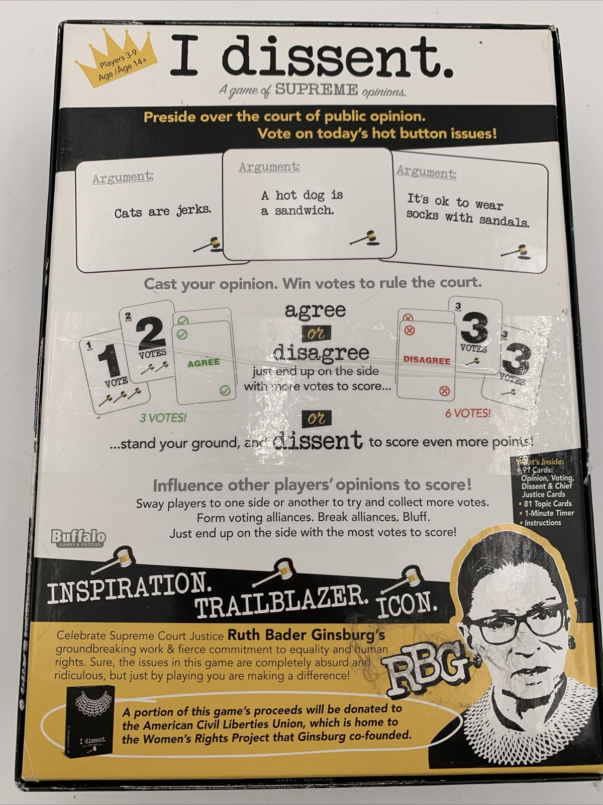 I Dissent A Game Of Supreme Court Opinions Ruth Bader Ginsberg Law School Bar