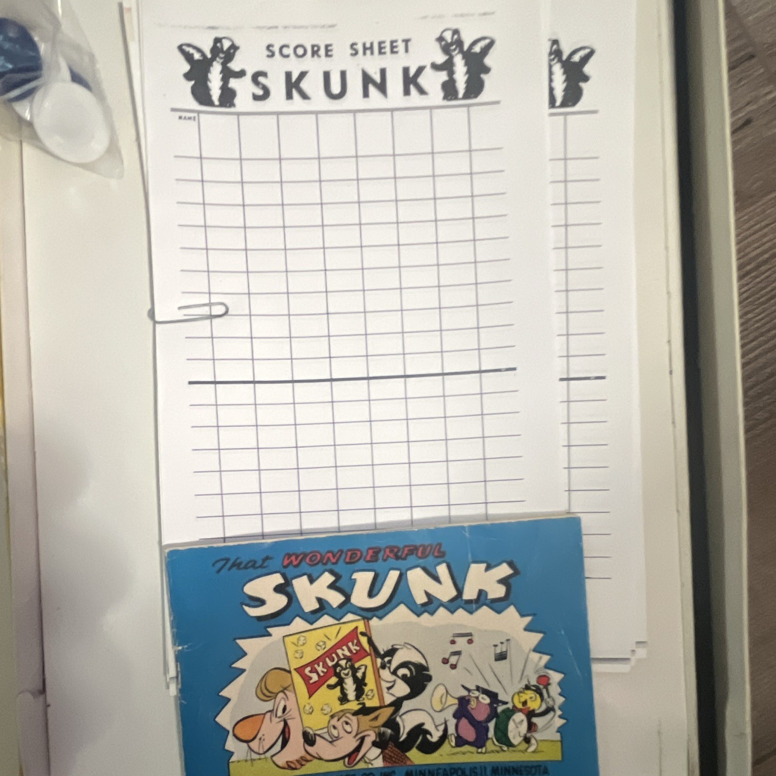 W. H. Schaper Mfg. Co., Inc. Skunk Dice Game Vintage 1953 Animals Theme