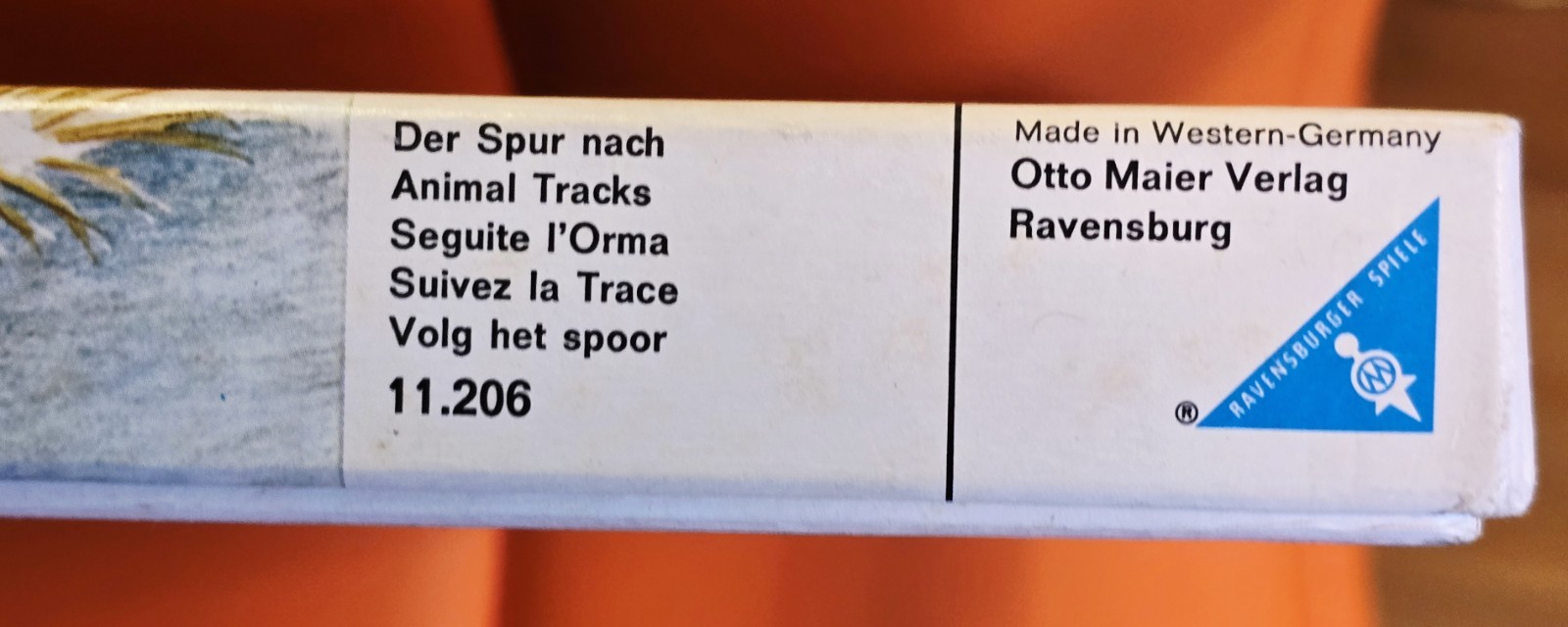 RARE Vintage German Biard Game Der Spur Nach Aniamal Tracks 1971 Otto Maier