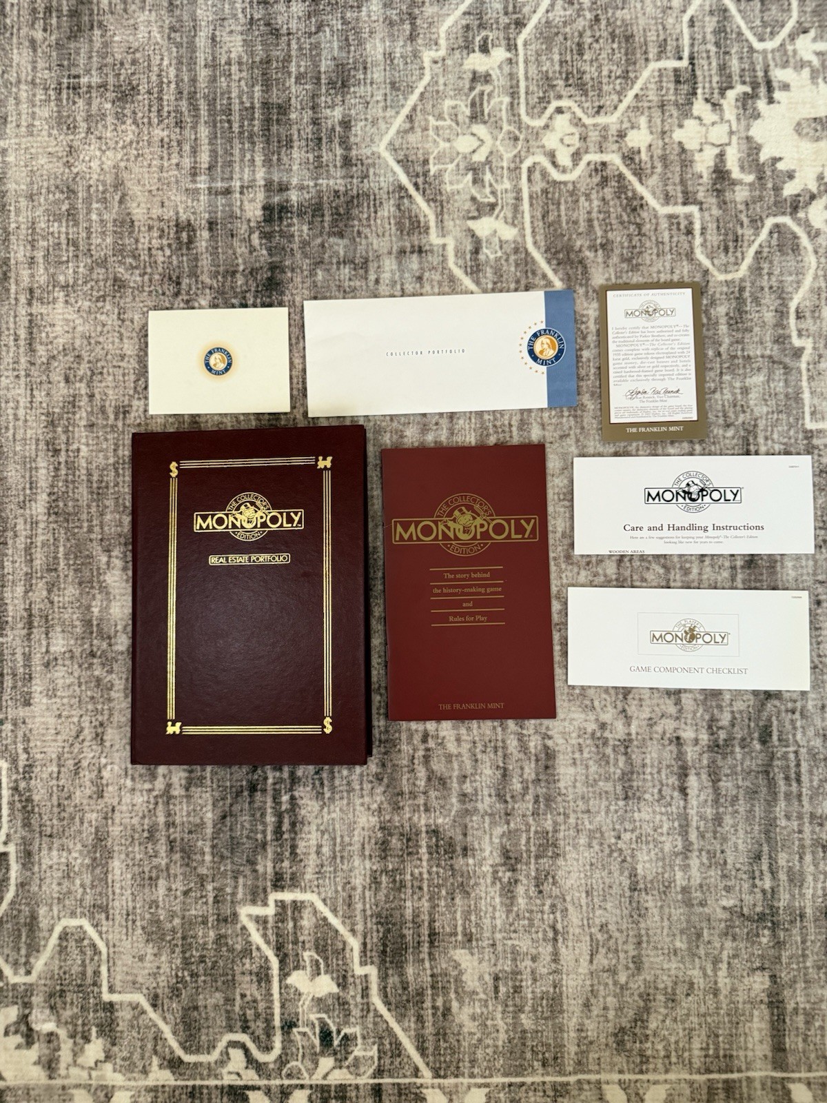 1991 Monopoly Collectors Edition by The Frankling Mint – Complete with COA