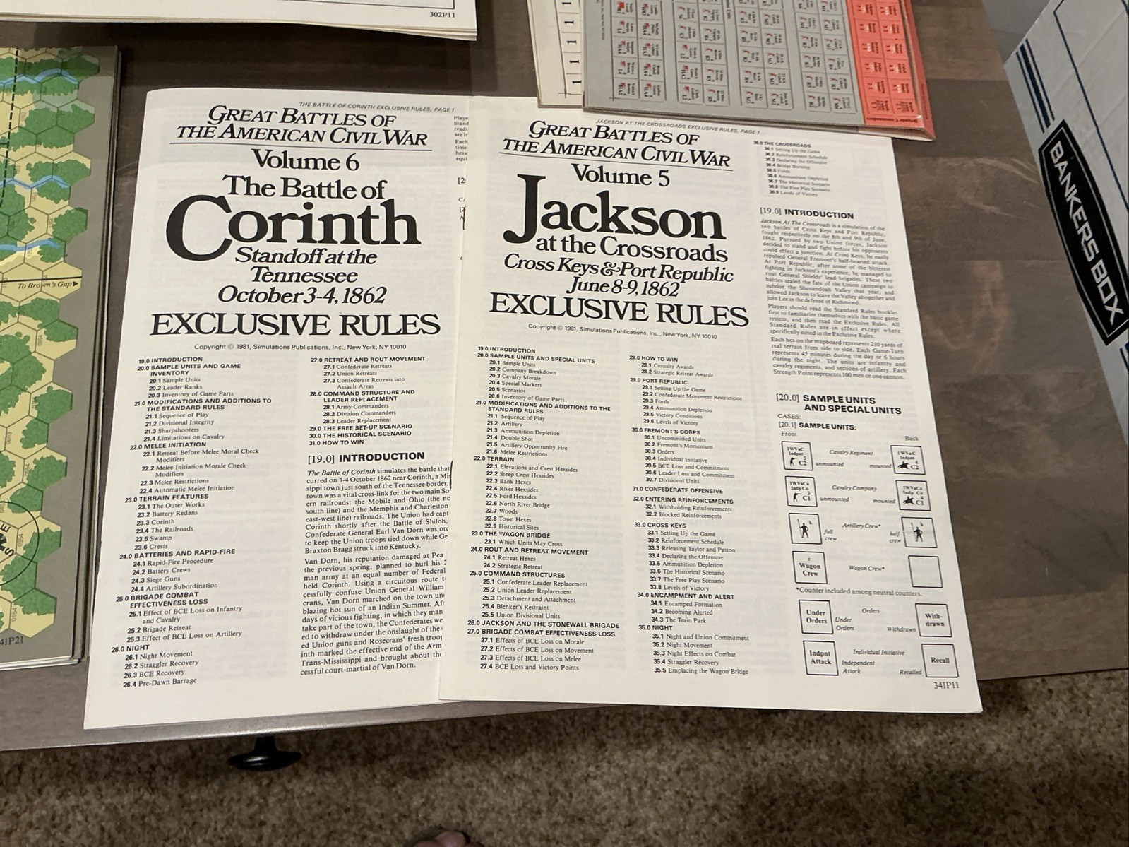SPI Wargame Jackson at the Crossroads & The Battle of Corinth Box 1981