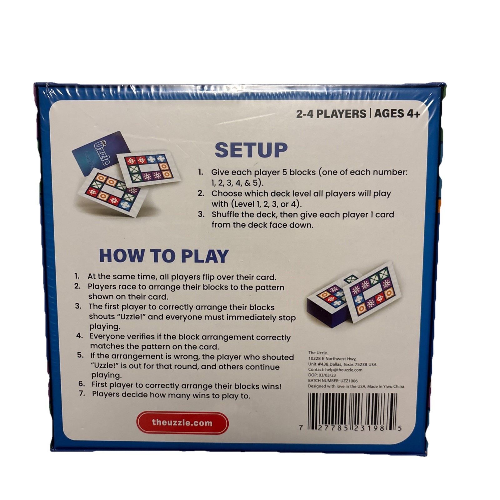 THE UZZLE ~ Family Block Puzzle Game for Children 4 & Up & Adults NEW ~ Sealed