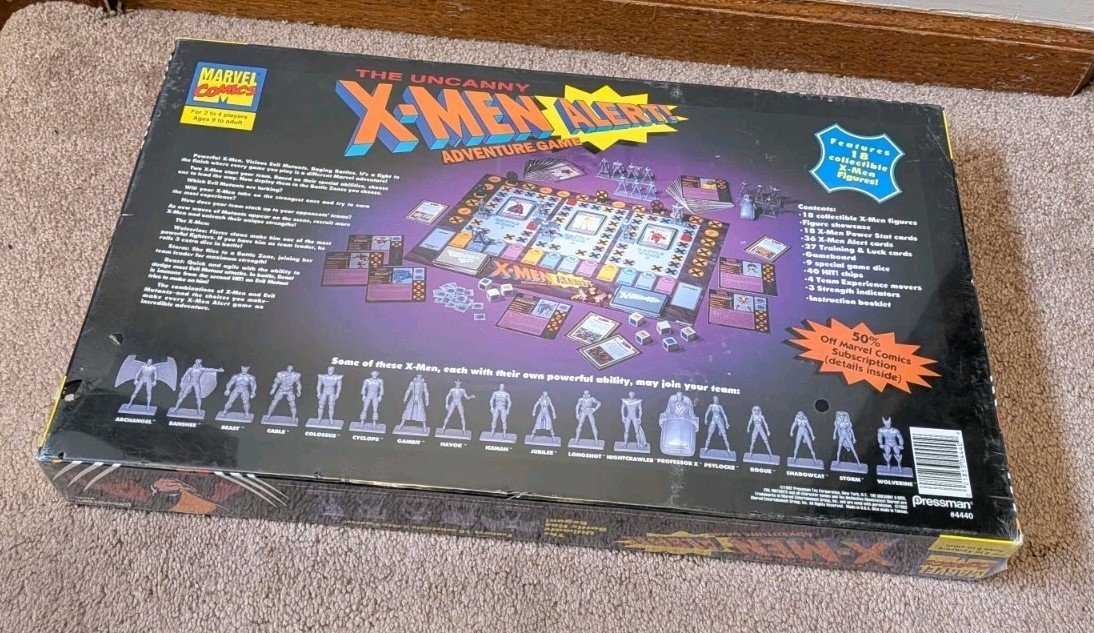 1992 X-Men Alert Adventure Pressman Board Game Brand New Sealed