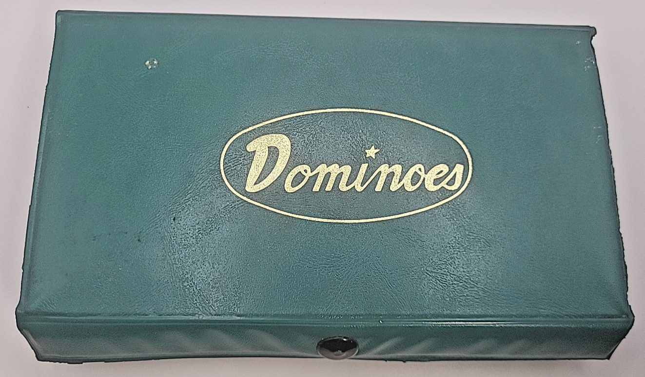Vintage Dominoes Travel Set Republic Of China 1/4 Inch Thick Tiles